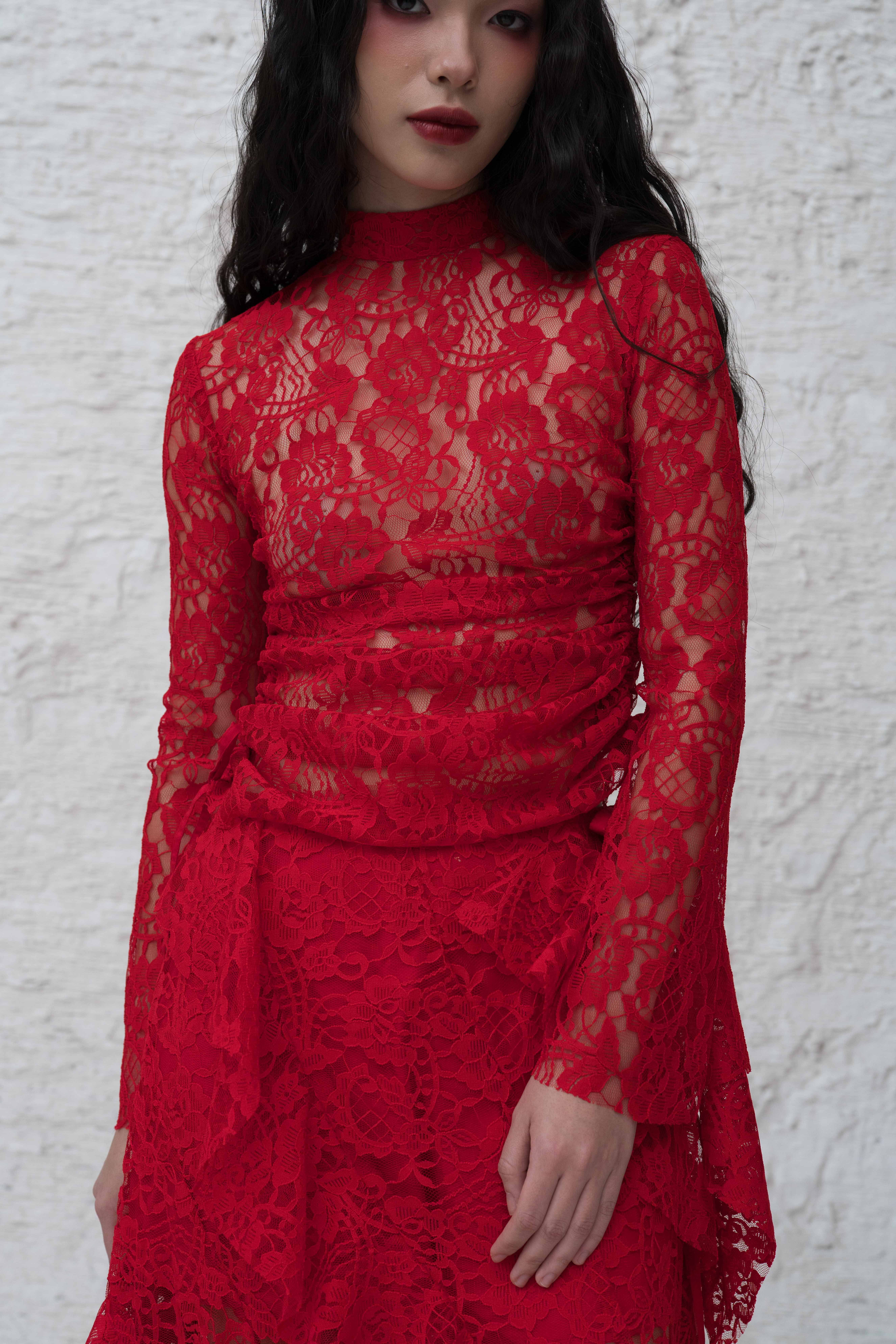 Nocturne Blouse in Red