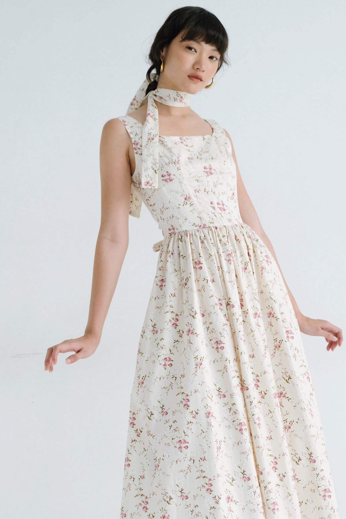 STARRY Hamlet Dress in Cream Floral