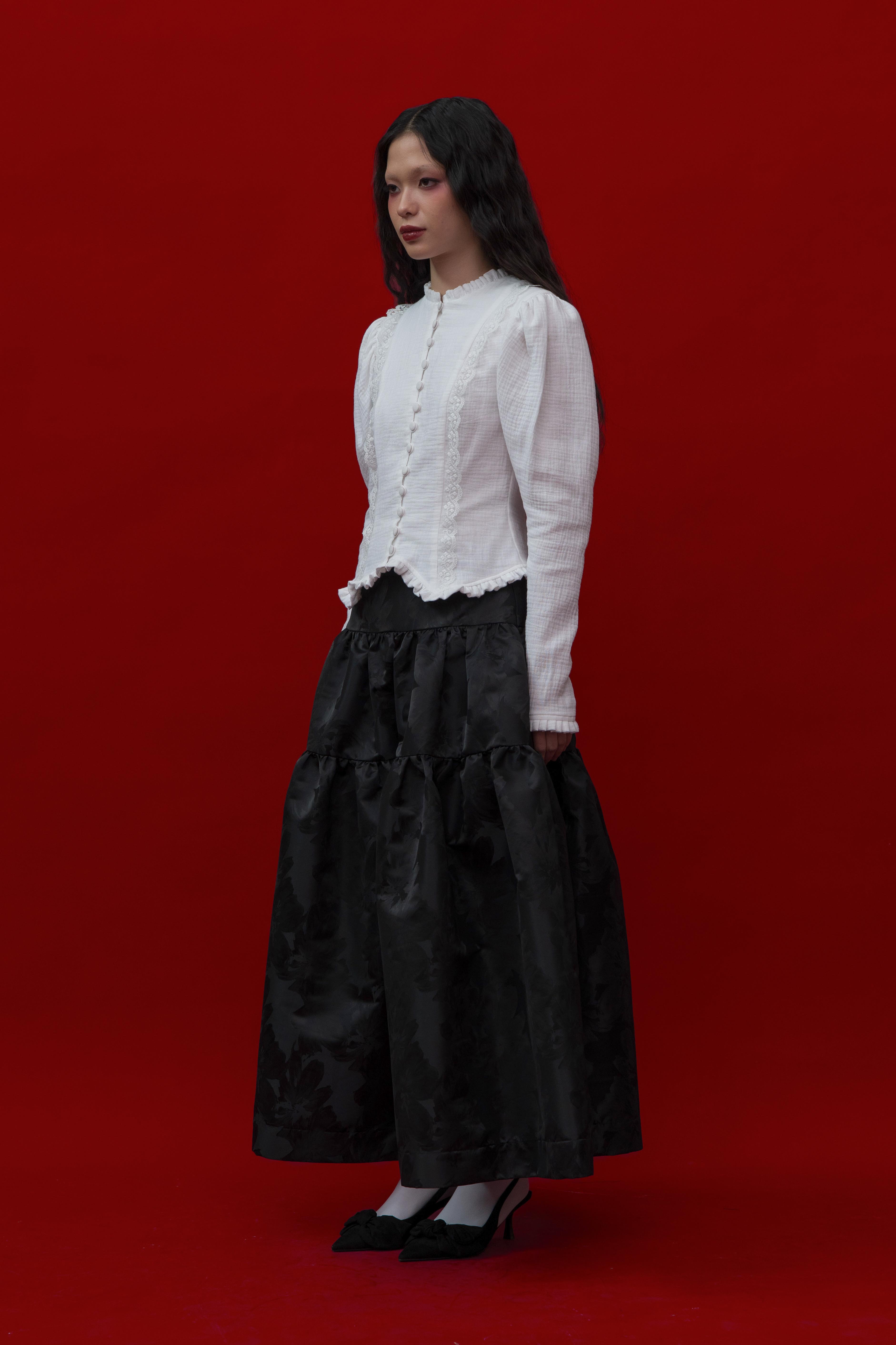 Catherine Blouse in White (Pre-Order)