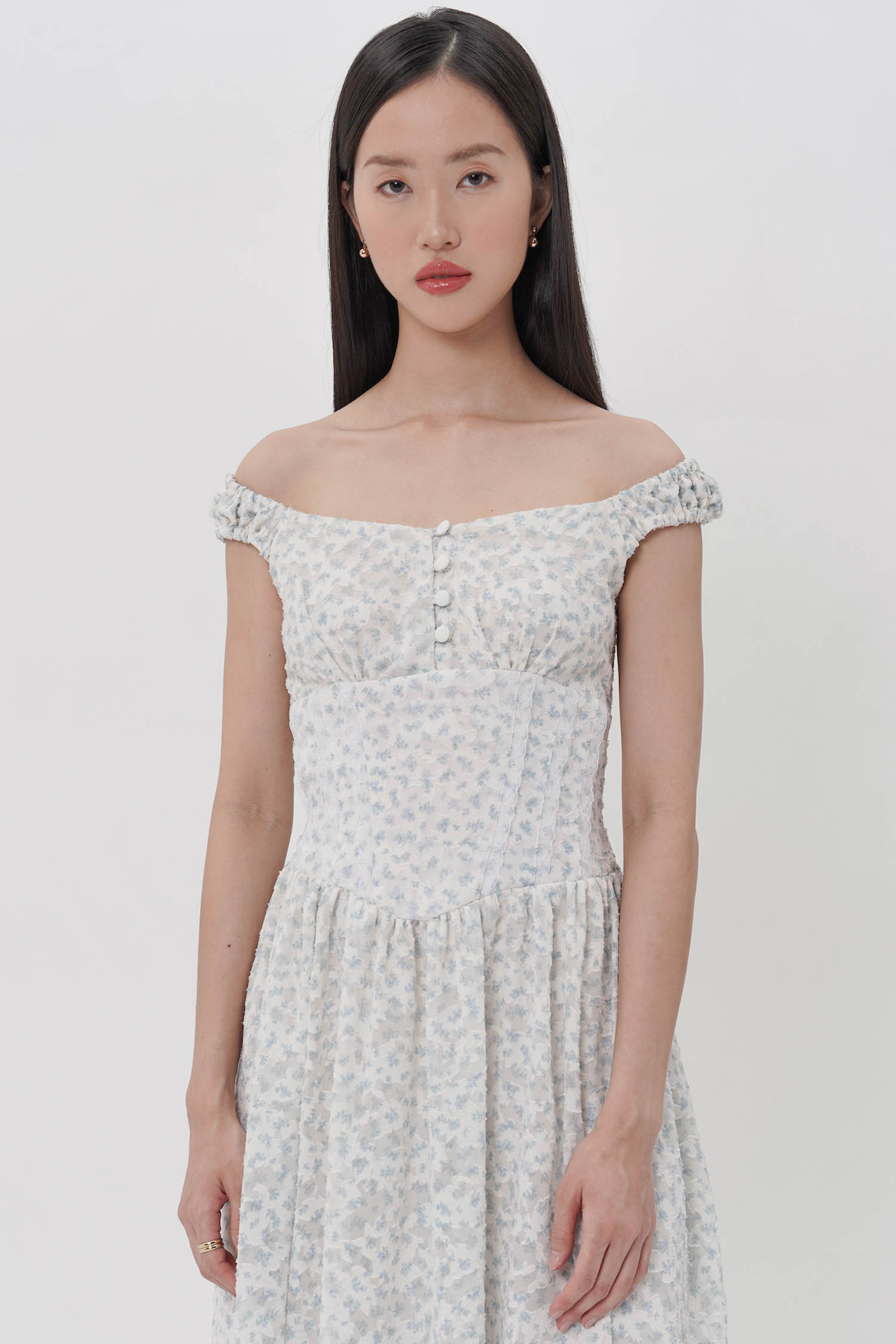 STARRY Azure Dress in Blue Floral
