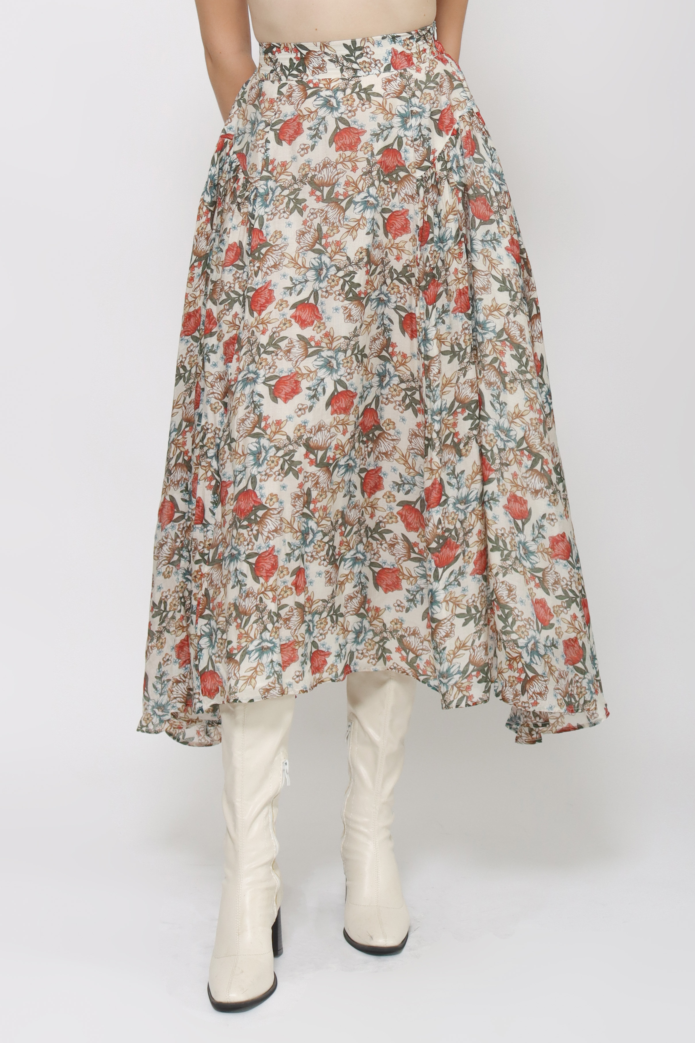 Eden Skirt in Cream Floral
