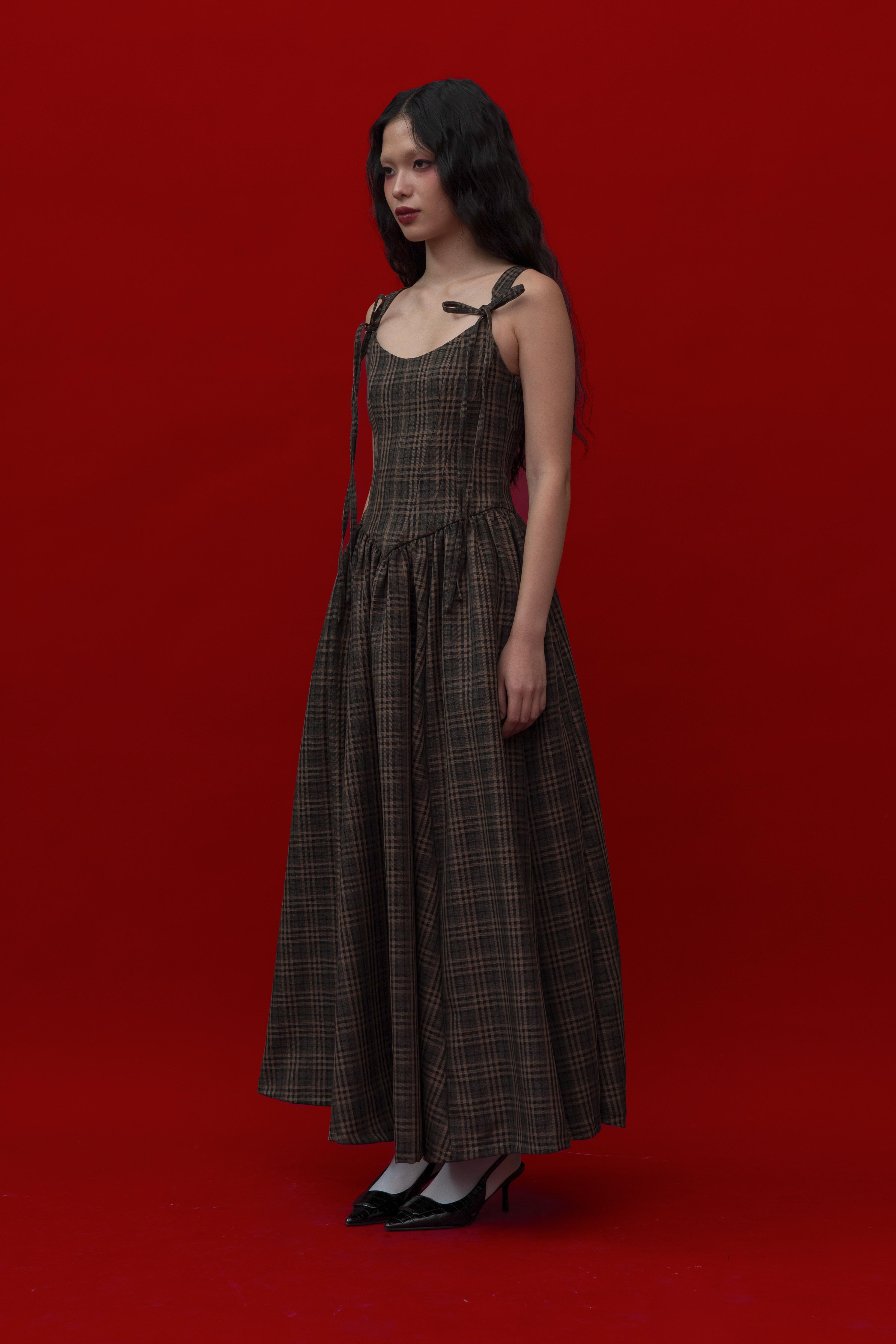 Vessara Dress in Brown