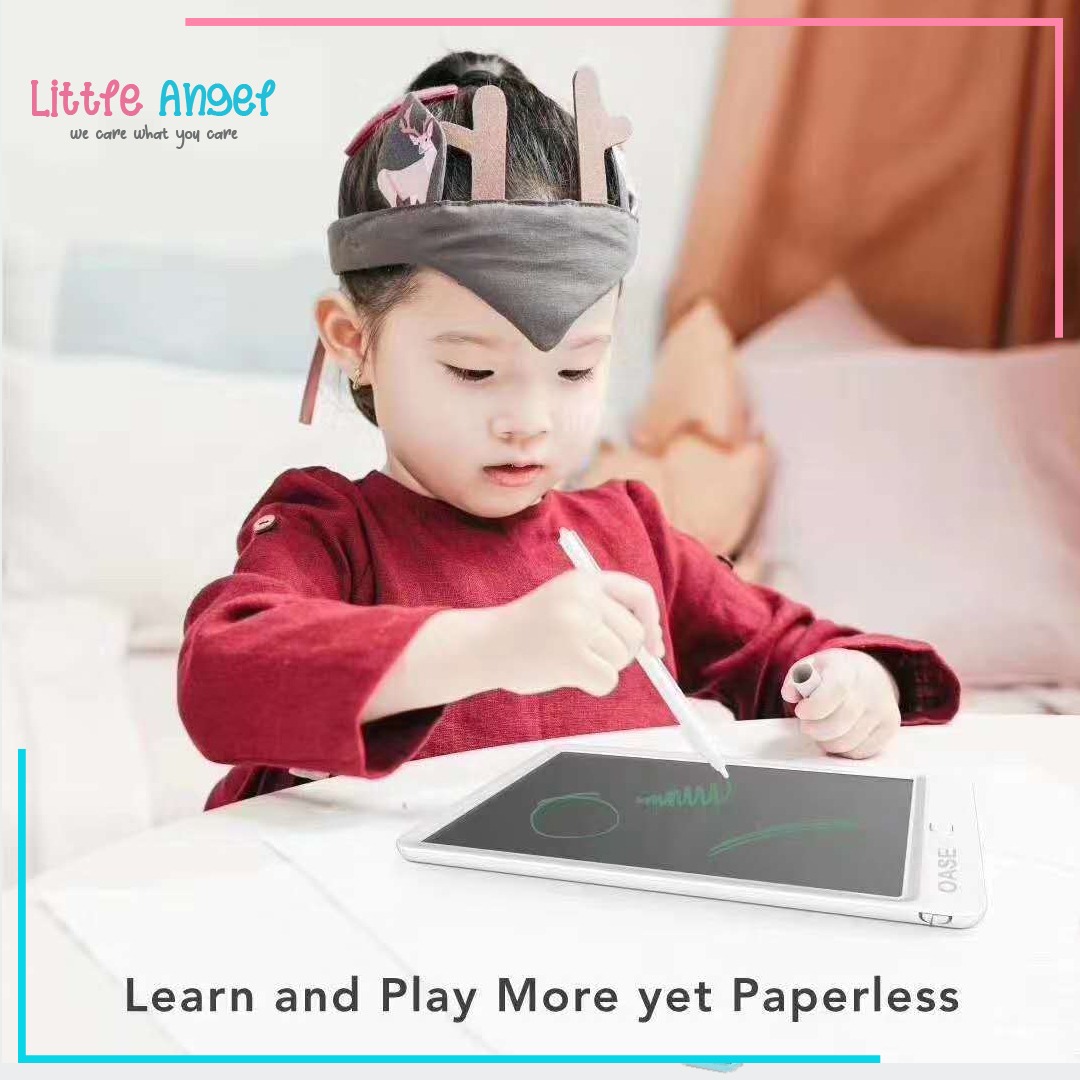 Lcd Tablet Edukasi Anak Drawing Writing Tablet Front Pen Belajar Sekolah / Papan Tulis Digital