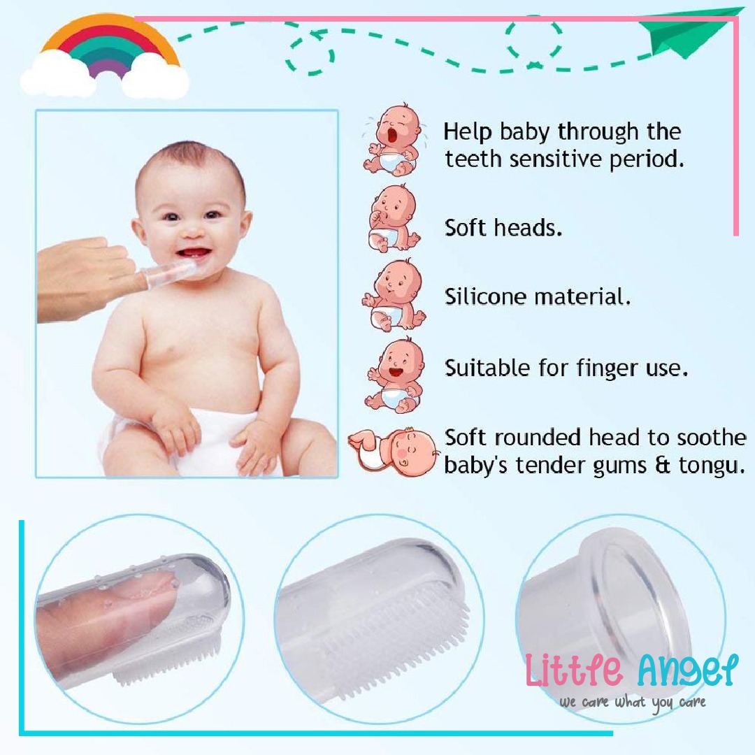 Sikat Gigi Jari Bayi Lidah Mpasi Lembut Silicone