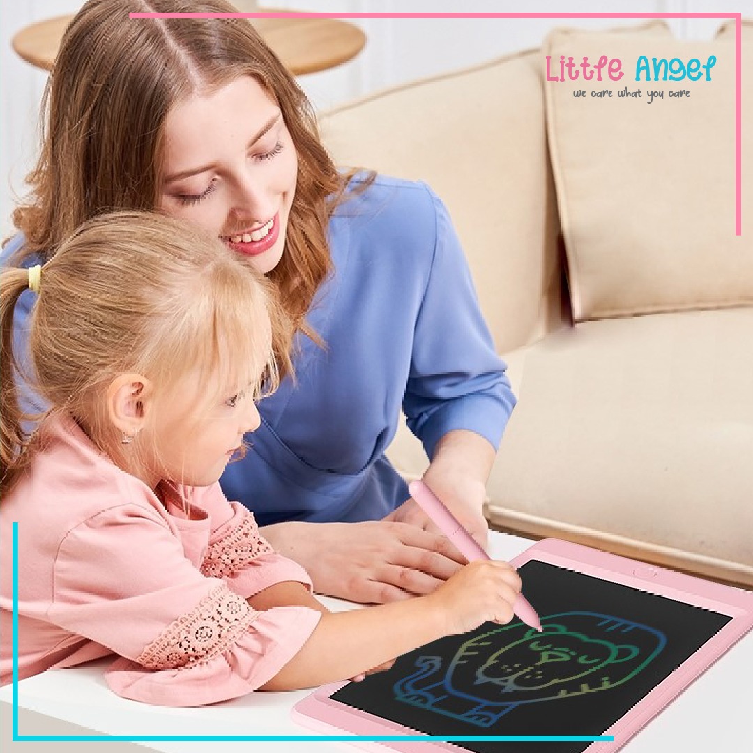 Lcd Tablet Edukasi Anak / Drawing Tabet Back Pen Color Belajar Sekolah / Papan Tulis Digital