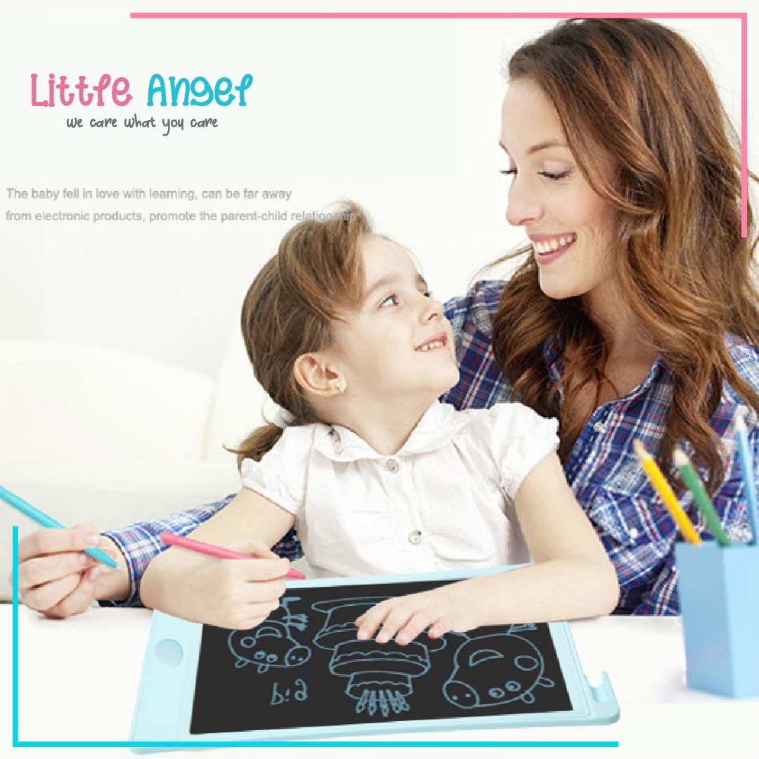 Lcd Tablet Edukasi Anak/ Drawing Writing Tablet Front Pen Color Belajar Sekolah / Papan Tulis Digital