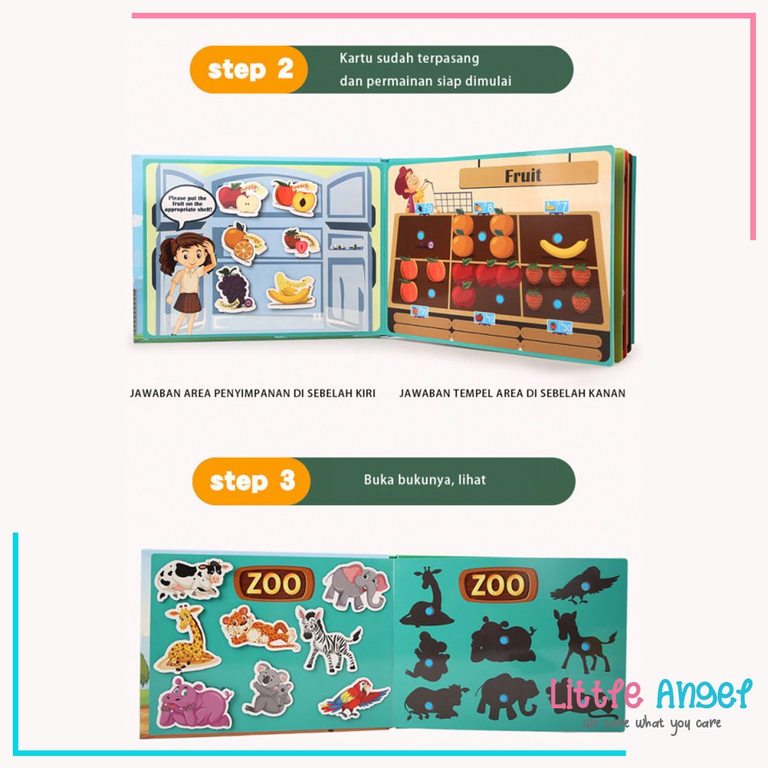 QUIET BOOK / BUSY BOOK Mini Mainan Edukasi Buku Anak Kreatifitas