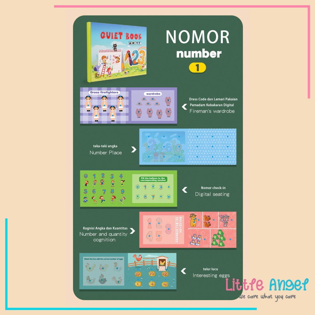 QUIET BOOK / BUSY BOOK Mini Mainan Edukasi Buku Anak Kreatifitas
