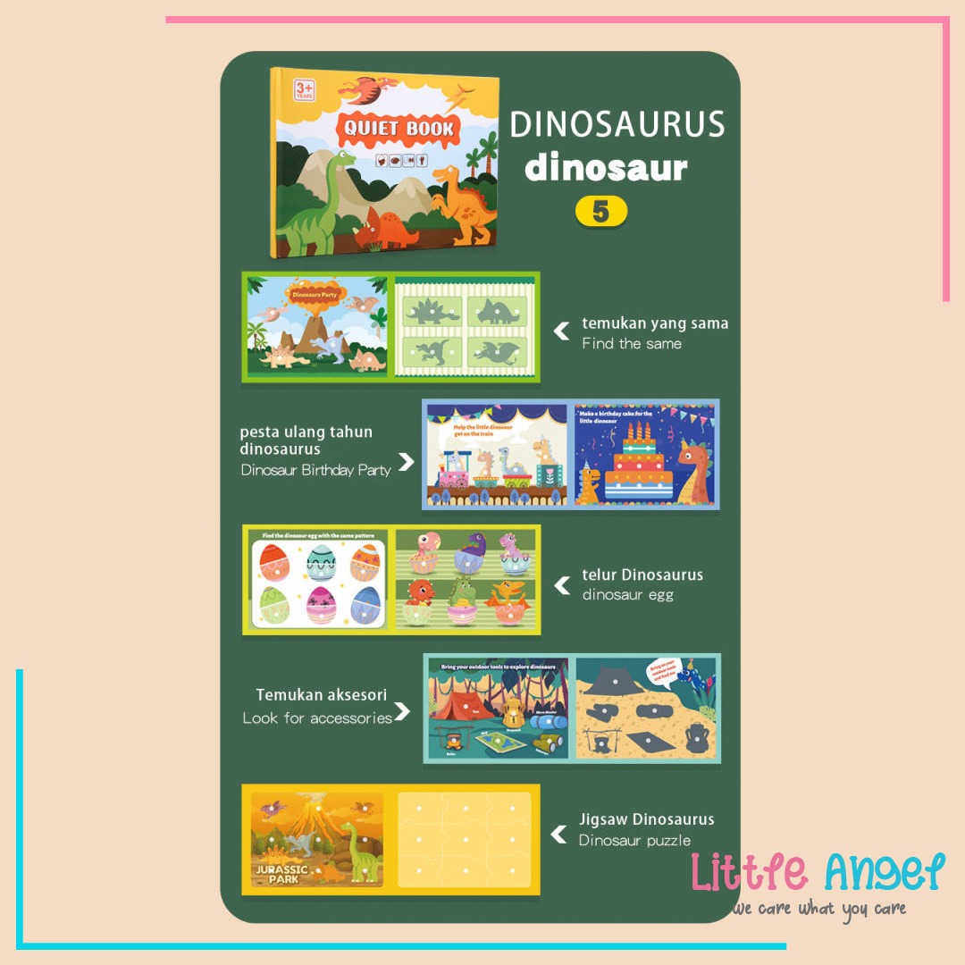 QUIET BOOK / BUSY BOOK Mini Mainan Edukasi Buku Anak Kreatifitas