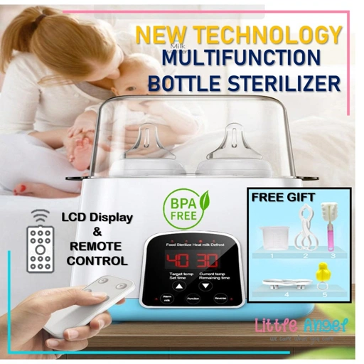 Image of Botol Steril Multifungsi Penghangat Botol Susu Bayi LCD Display Remote Baby Bottle Sterilizer