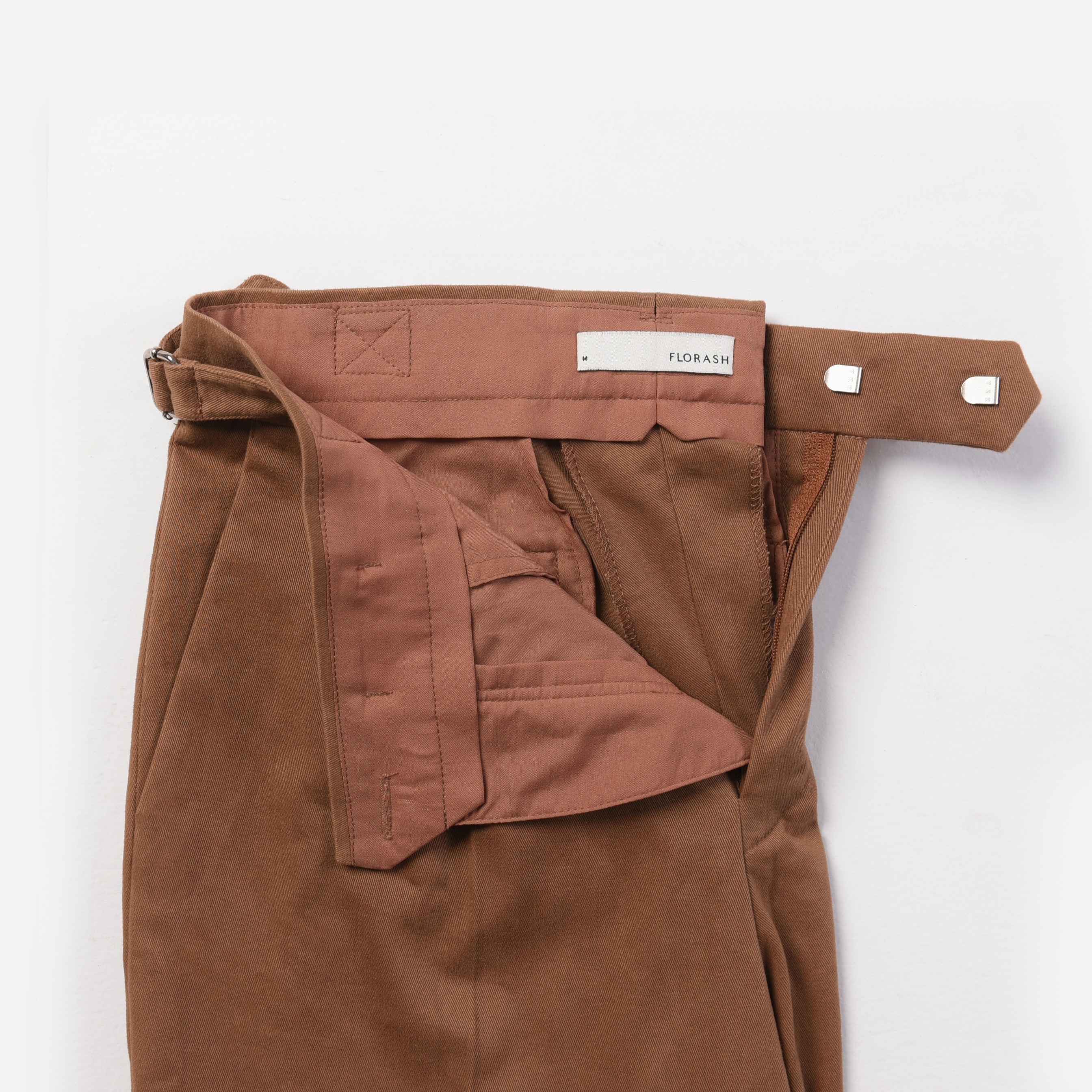Harebell Brown Buckle Trousers