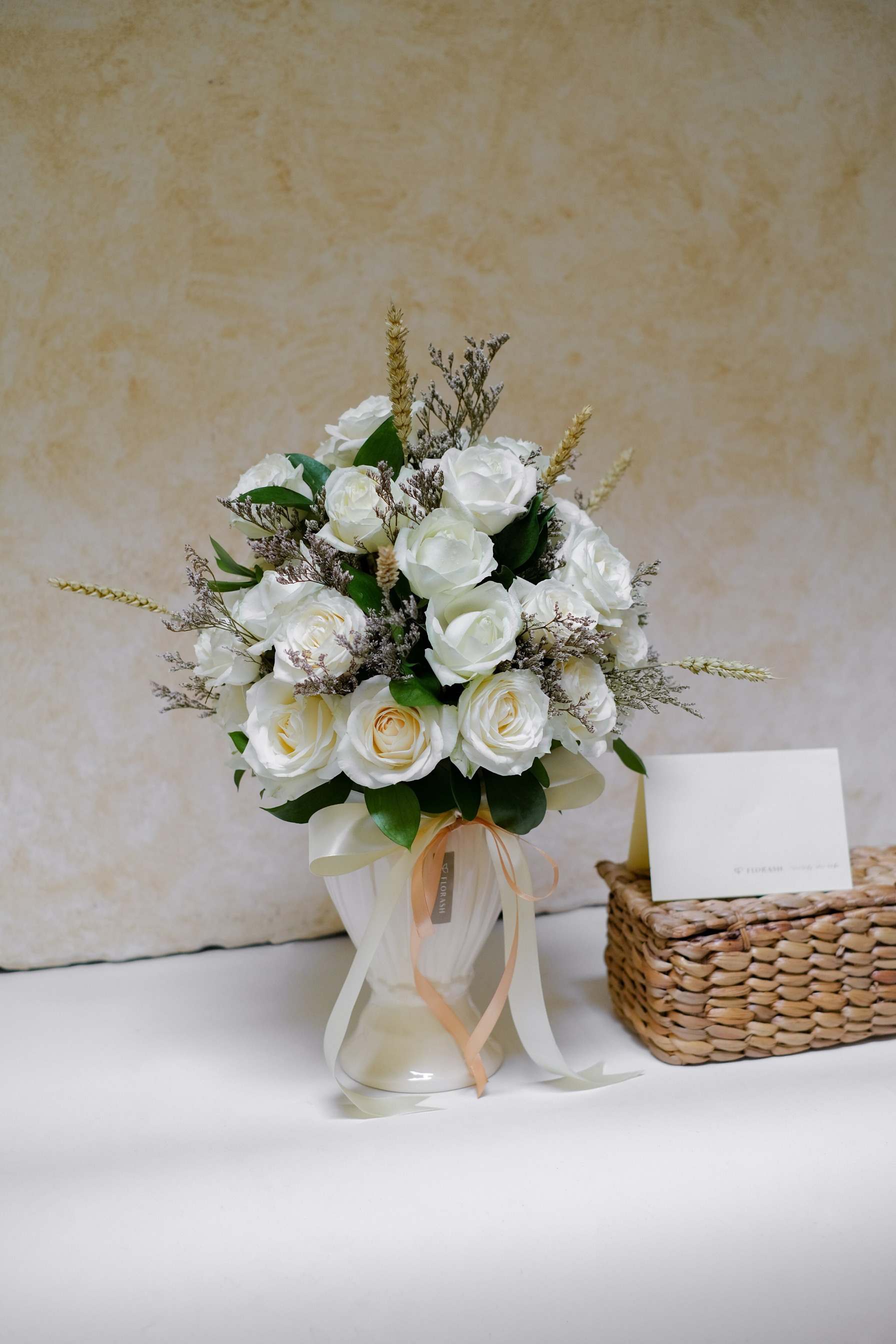 Rose Vase Large White