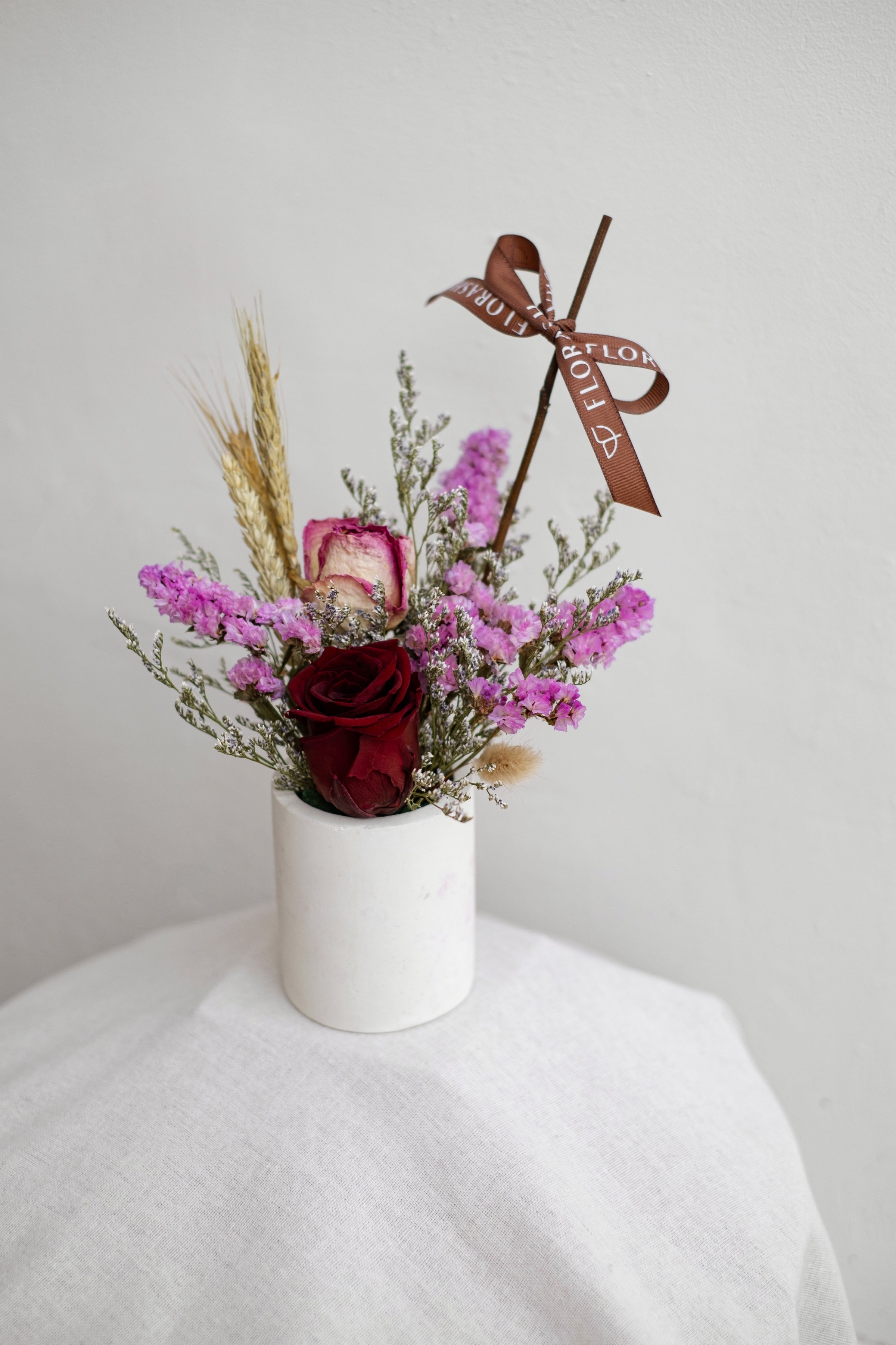 Rose Statice Vase Small