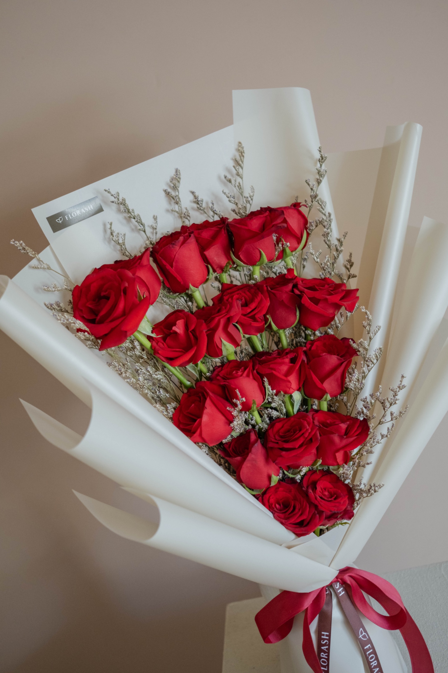 Rose HB Large Tan Red