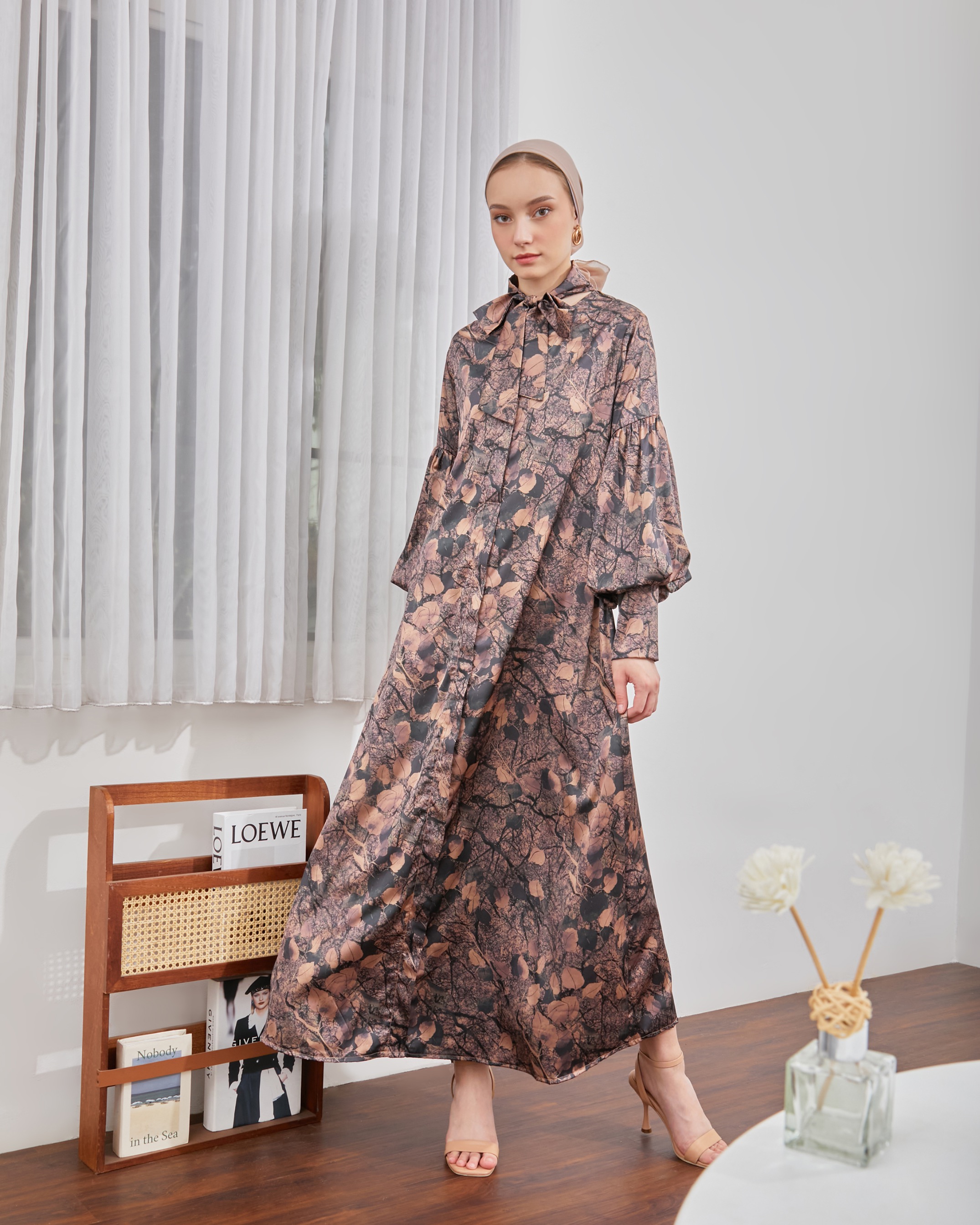 NADINE DRESS BROWN
