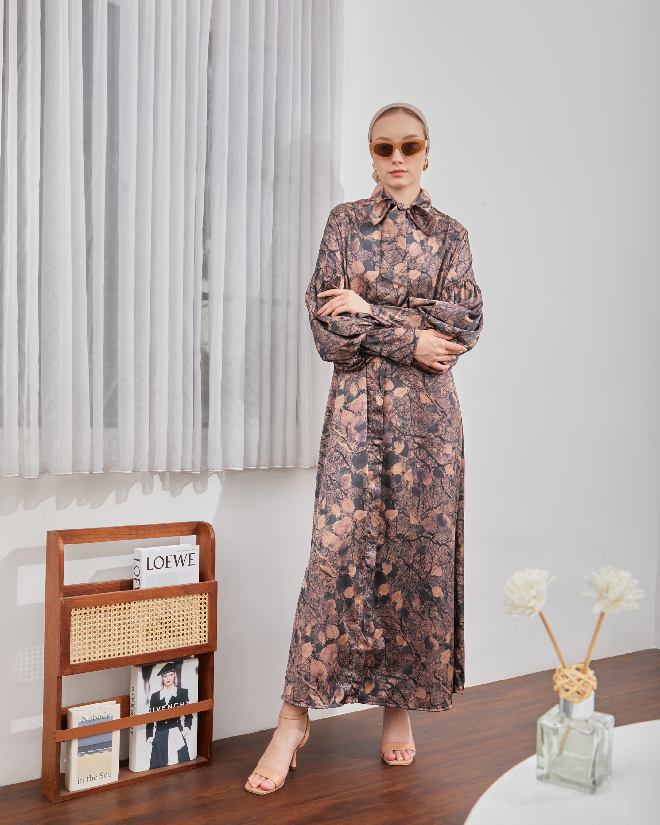 NADINE DRESS BROWN