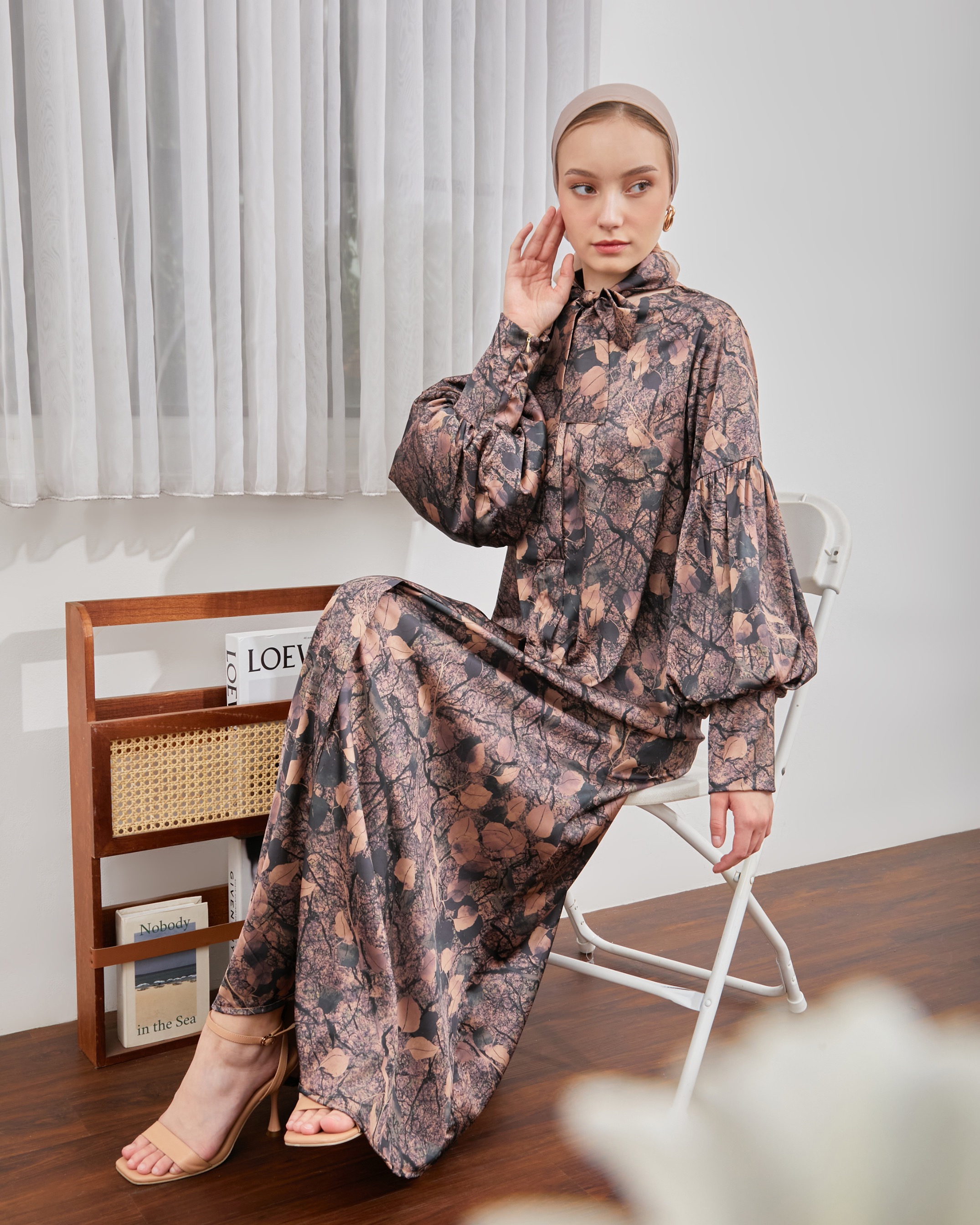 NADINE DRESS BROWN