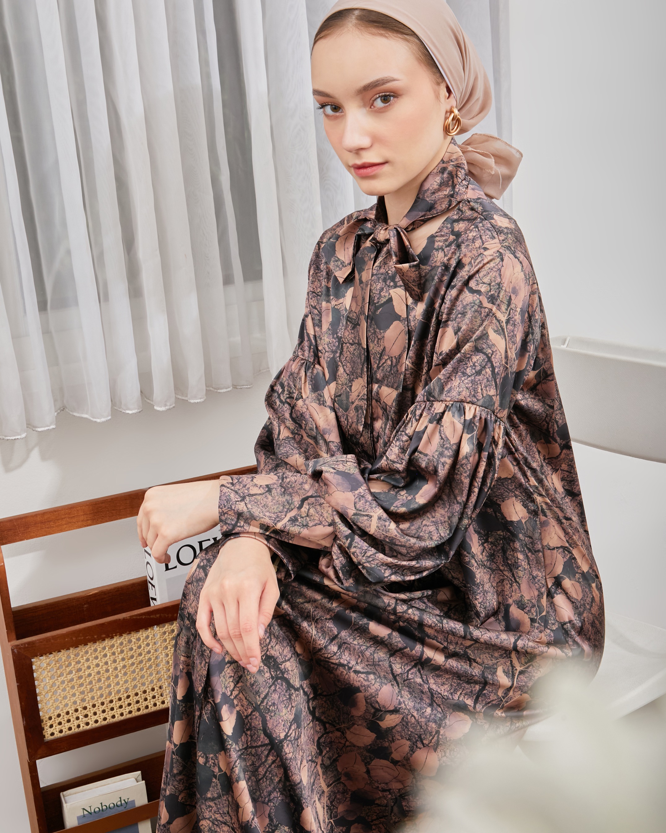 NADINE DRESS BROWN