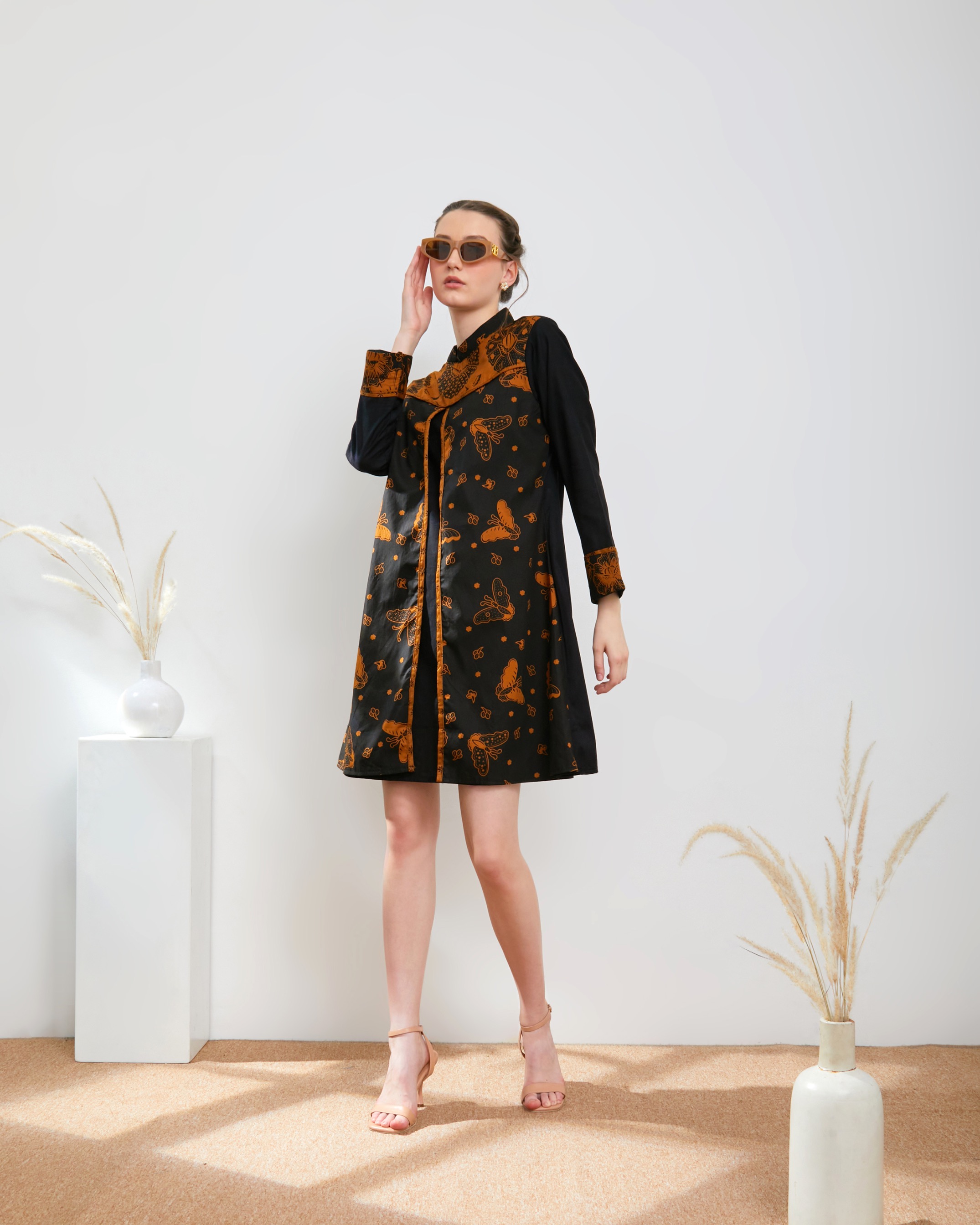 SELENA BUTTERFLY TUNIC BROWN
