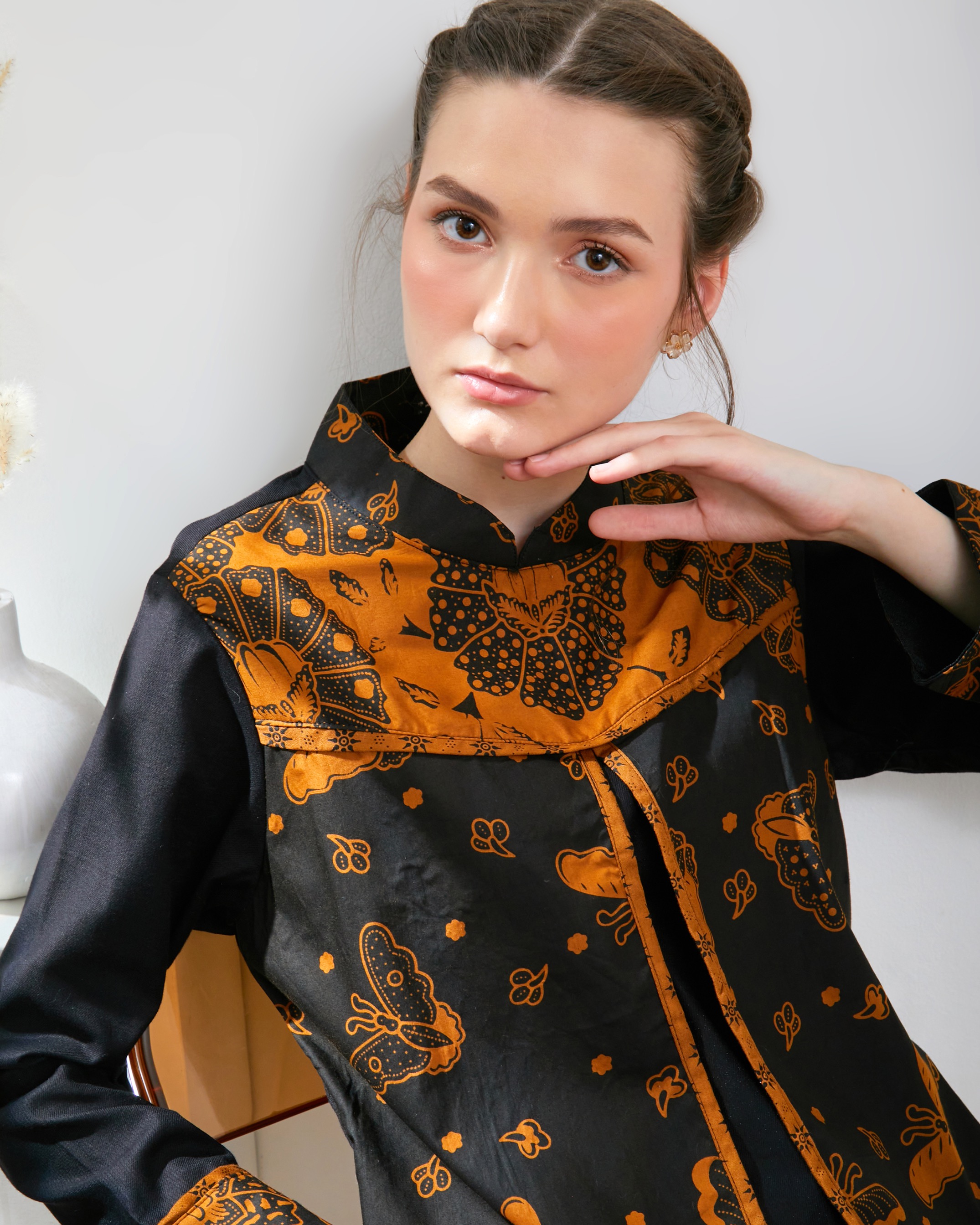 SELENA BUTTERFLY TUNIC BROWN