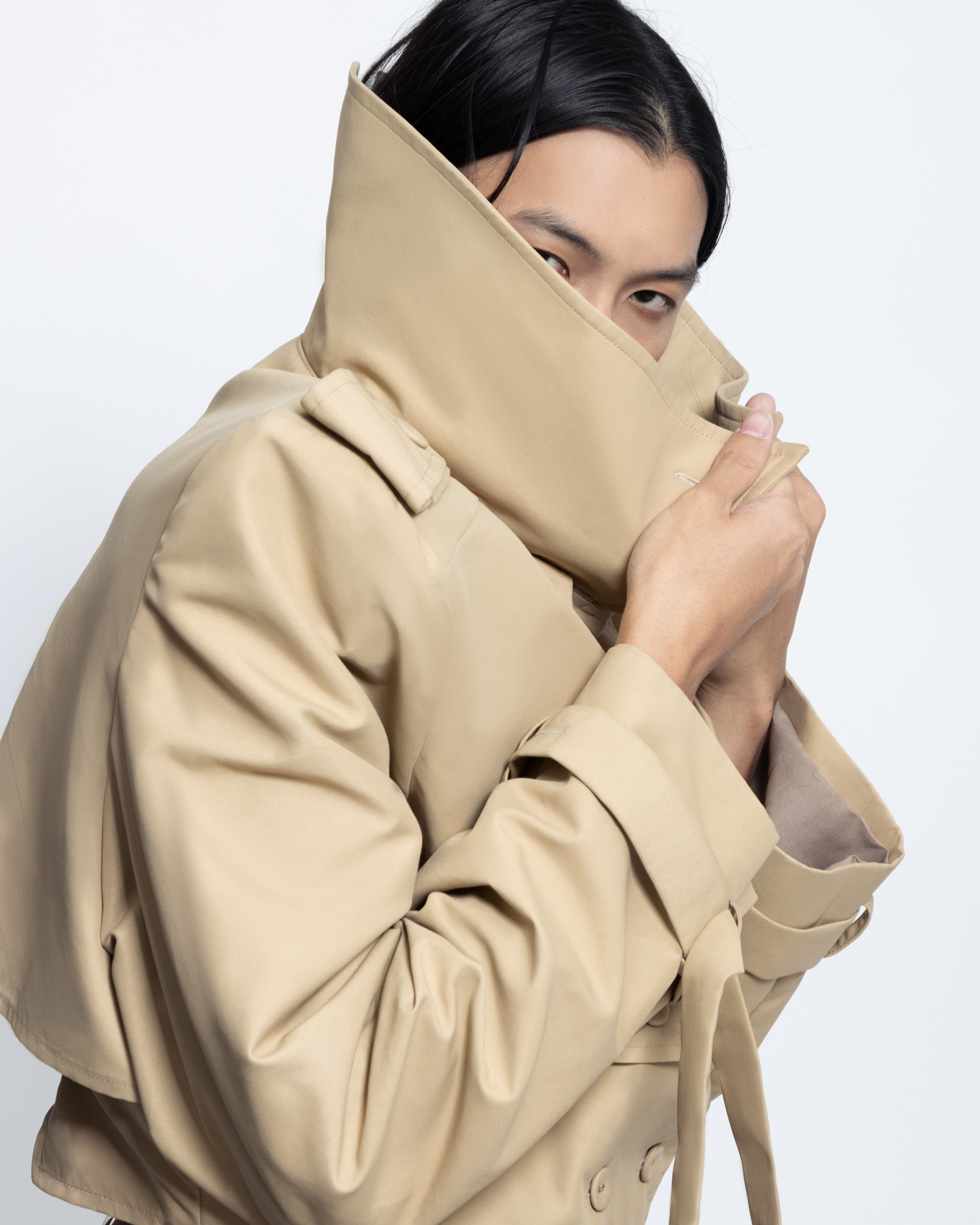TRENCH STRUCTURED JACKETS - BEIGE