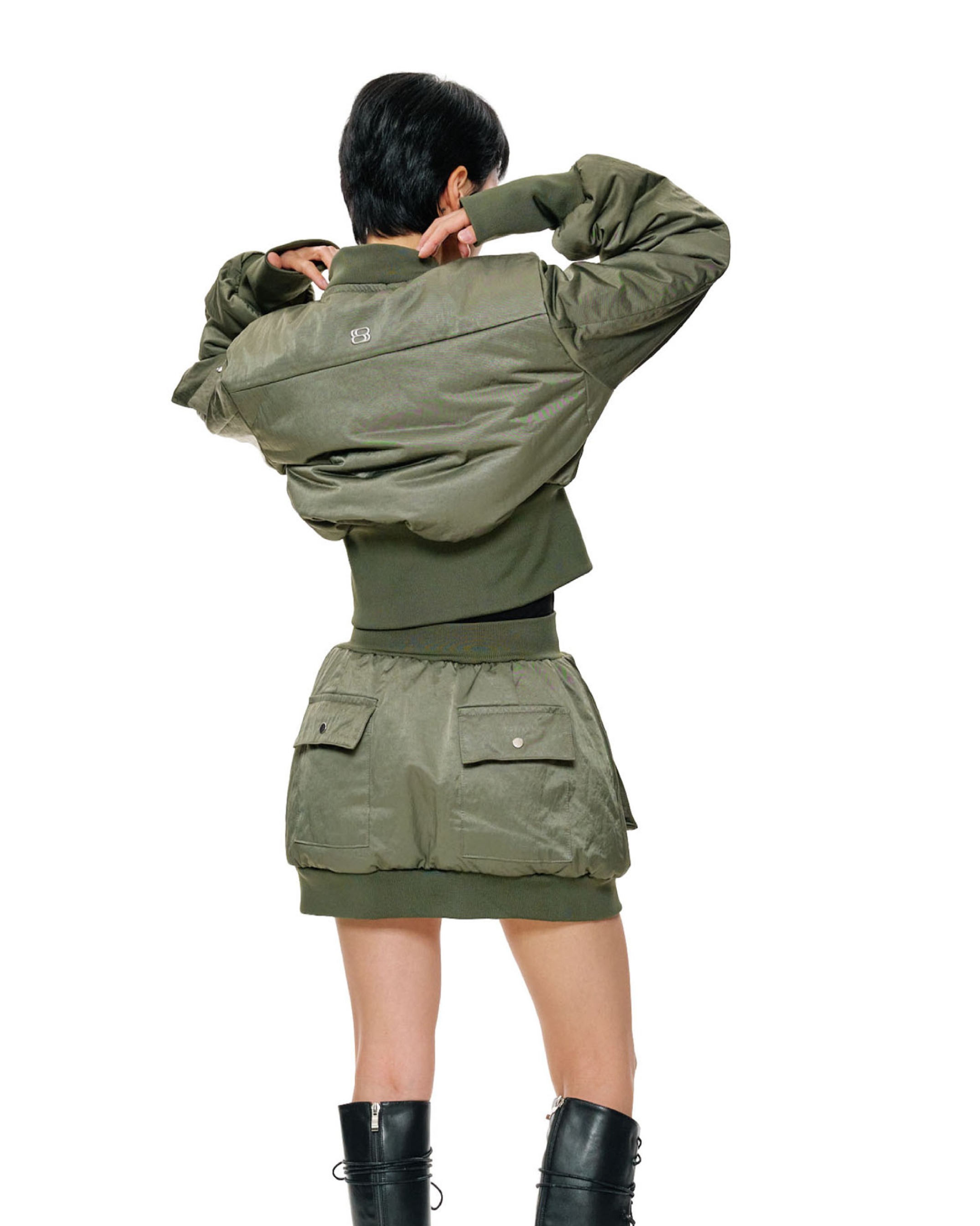 ZERO GRAVITY BOMBER MINI SKIRT
