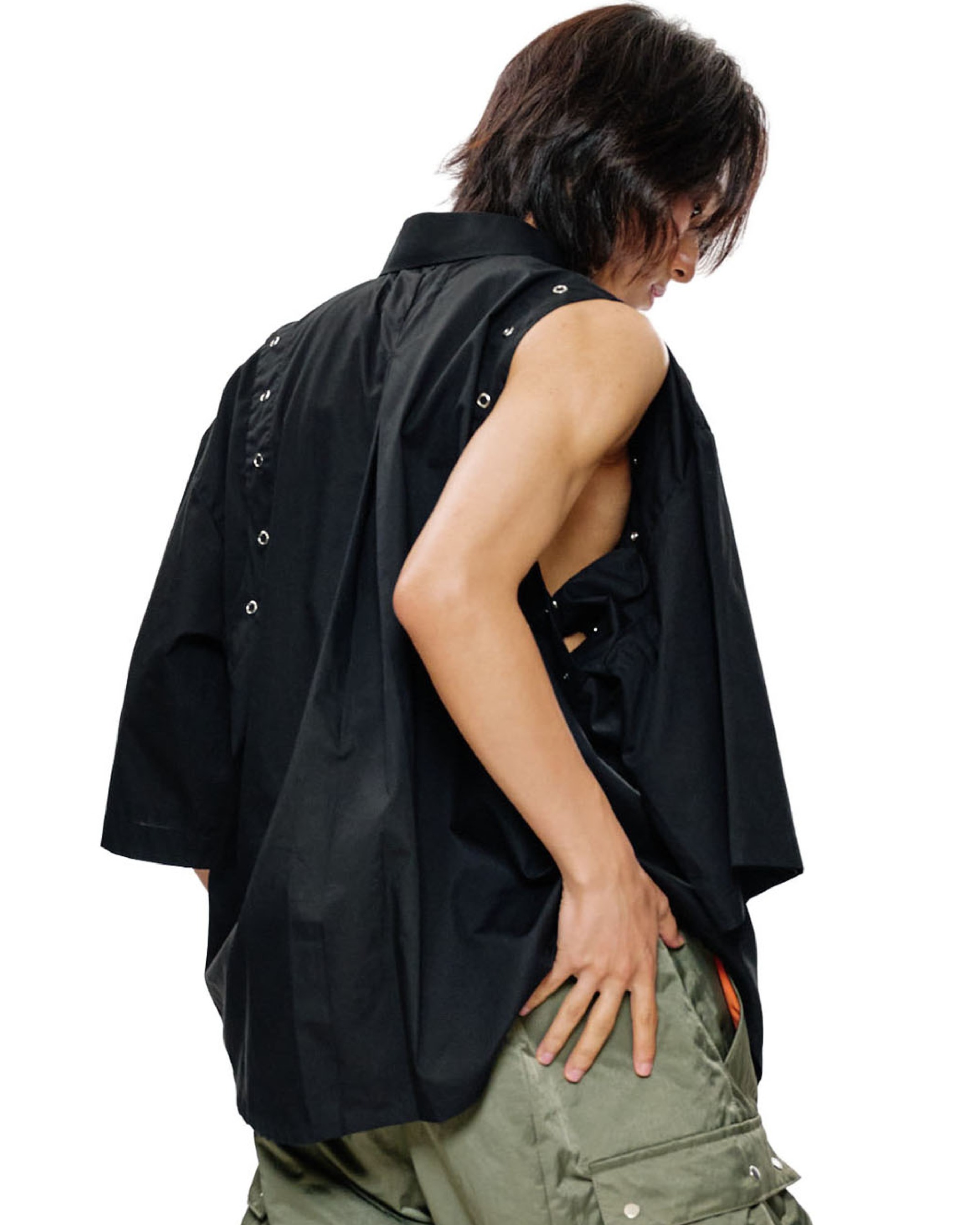 CANOPY OVERSIZE SHORT SLEEVE - BLACK 