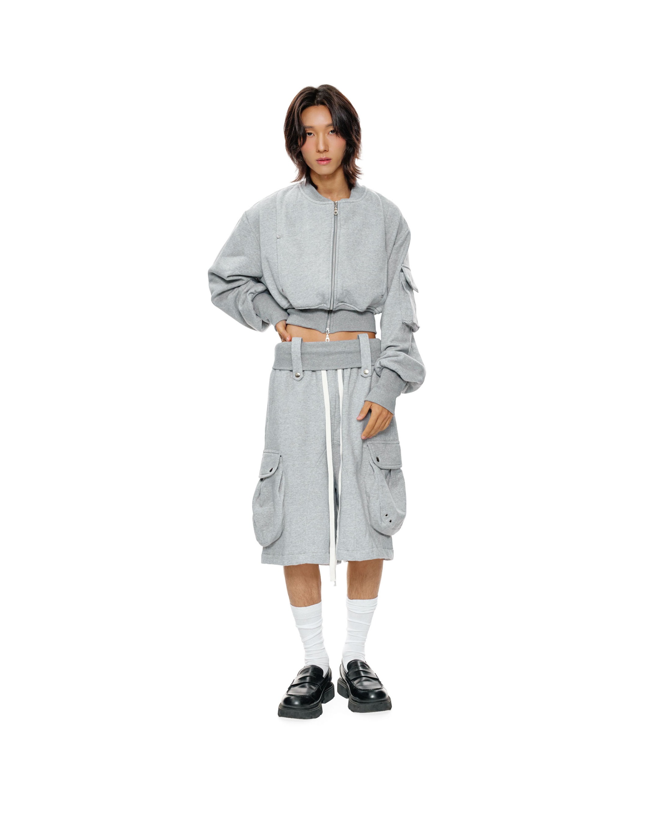 TRACK SHORTS - GRAY
