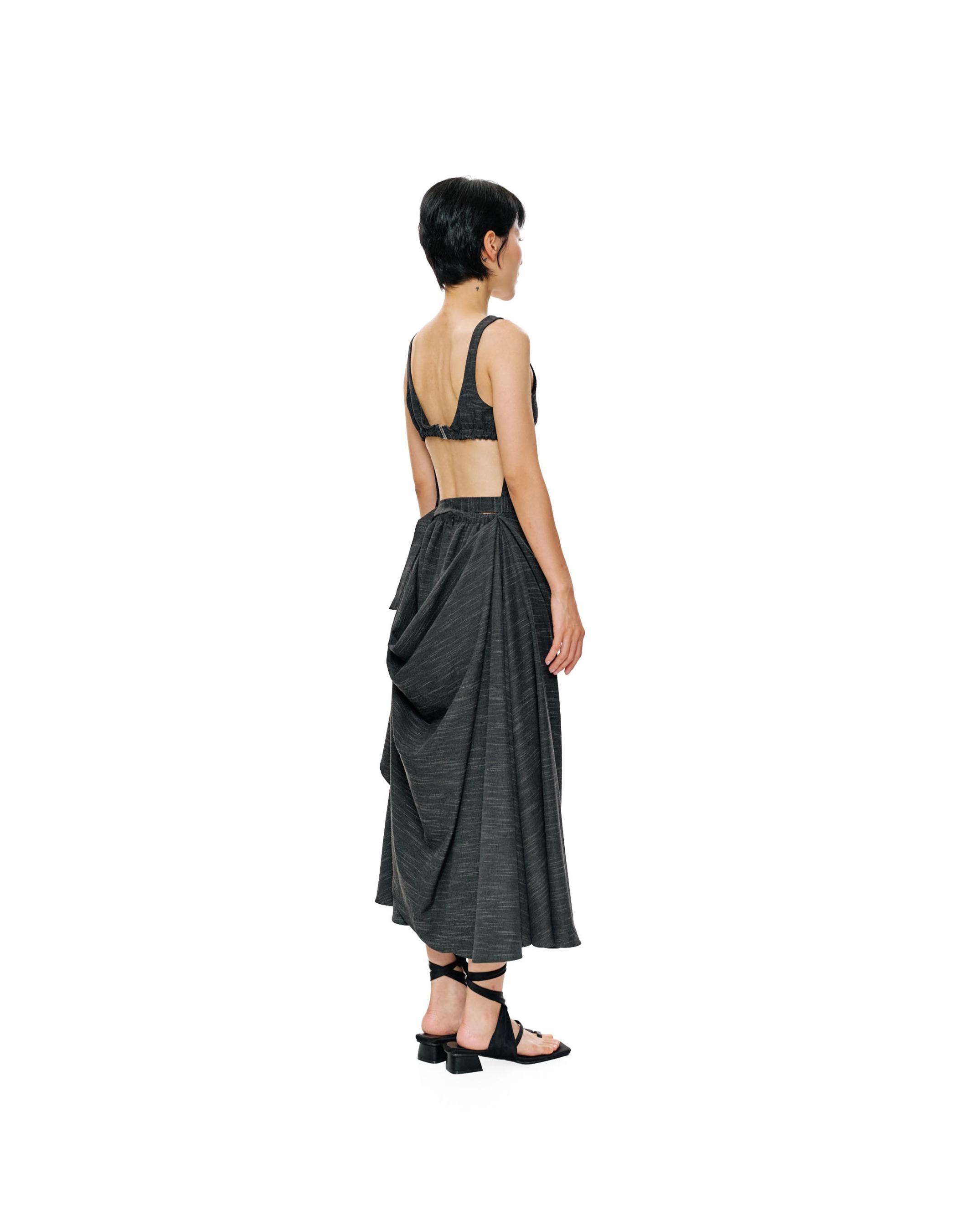 FOUNTAIN ASSYMETRIC DRESS - STRIPE
