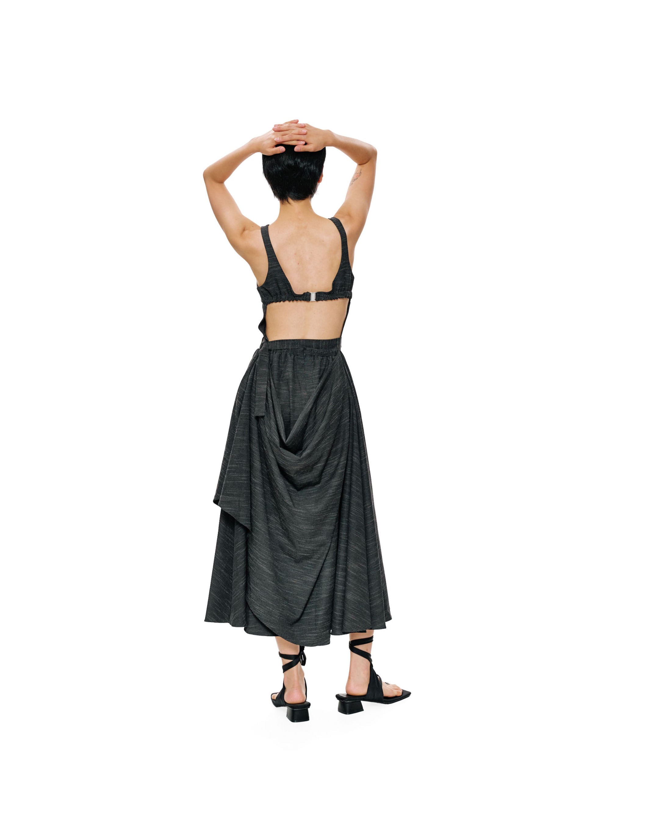 FOUNTAIN ASSYMETRIC DRESS - STRIPE