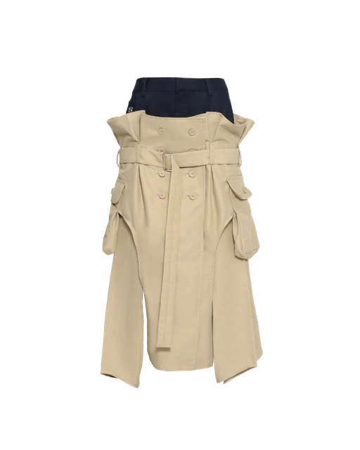 Image of STACKED TRENCH SKIRT