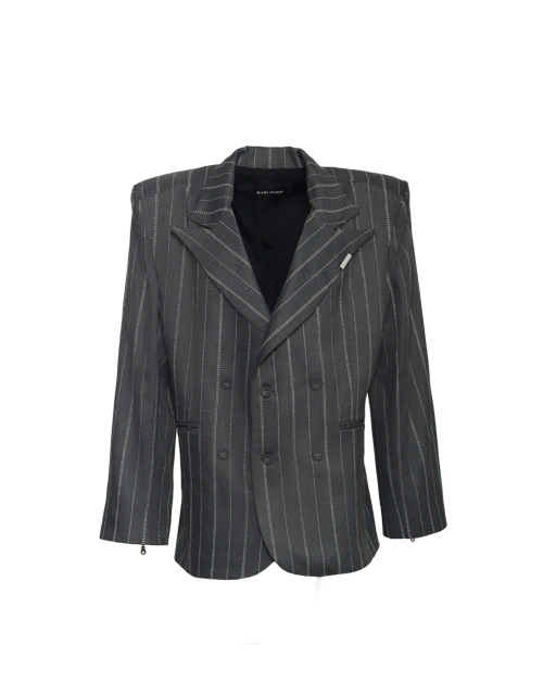 Image of SLAB STRUCTURED BLAZER - STRIPE