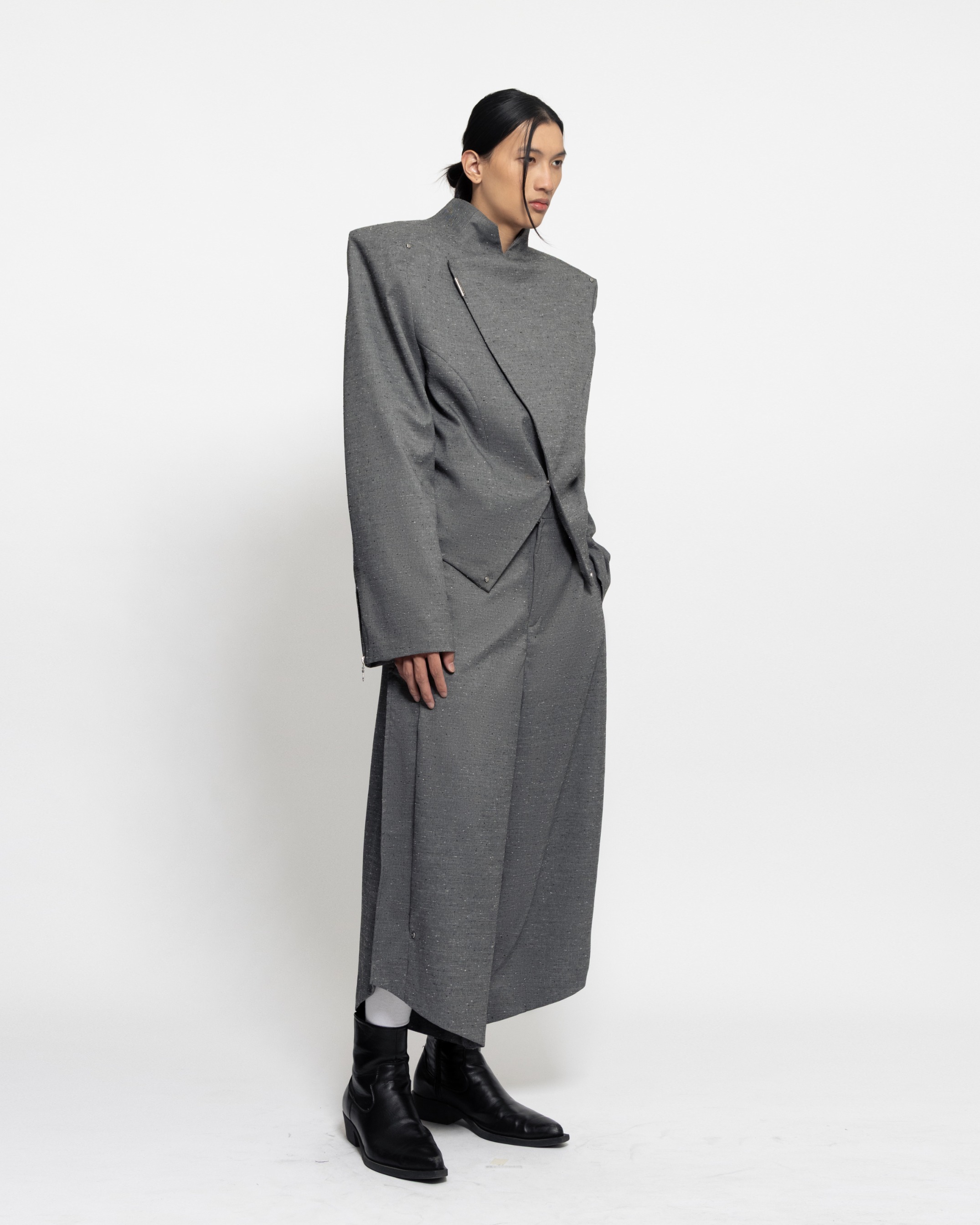 ANGULAR BOXY BESKAP - GRAY
