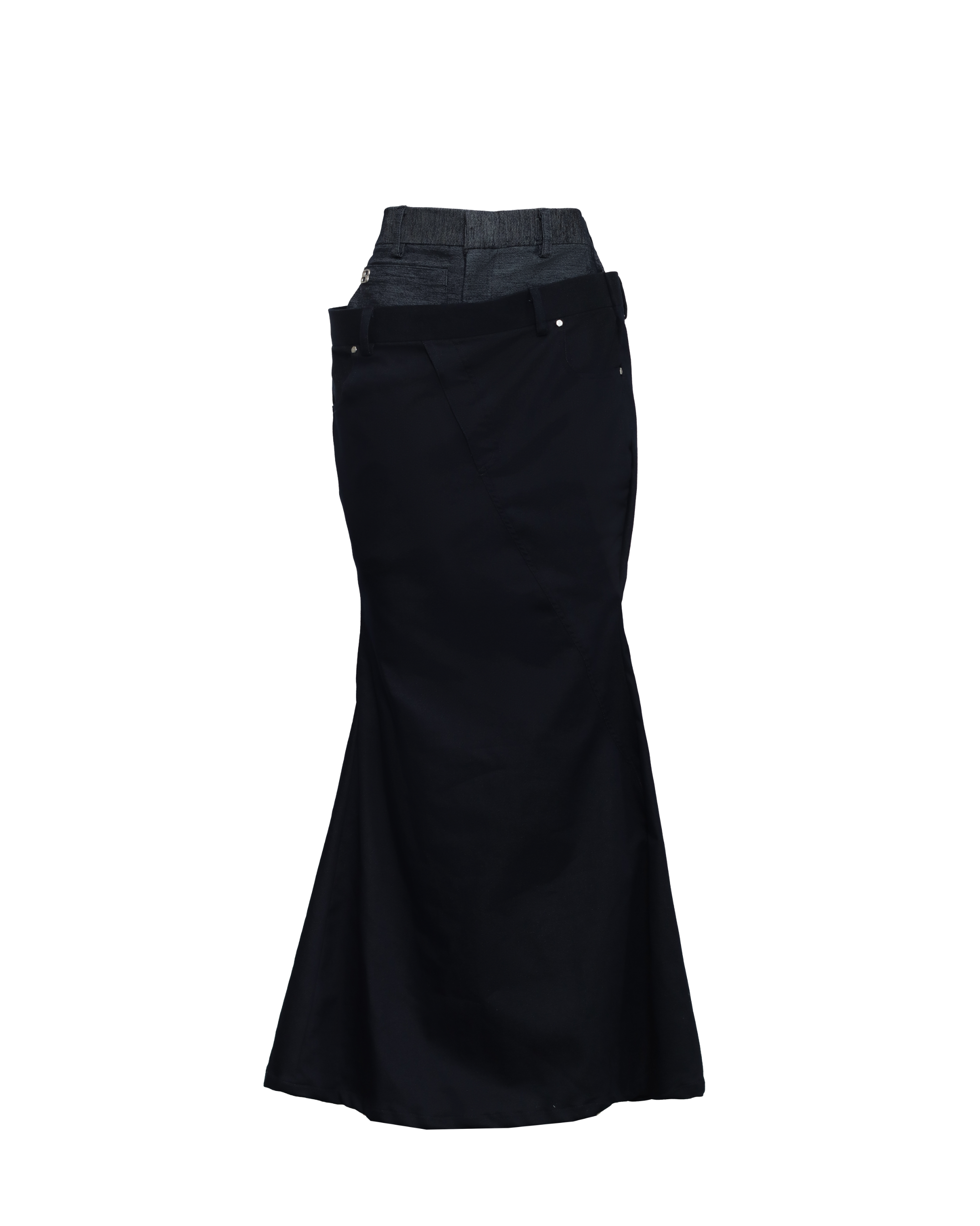 TILT MAXI SKIRT - BLUE DENIM