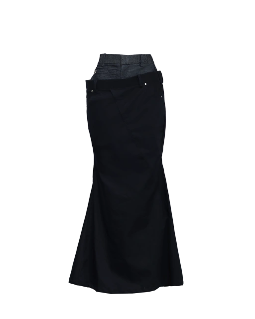 Image of TILT MAXI SKIRT - BLUE DENIM