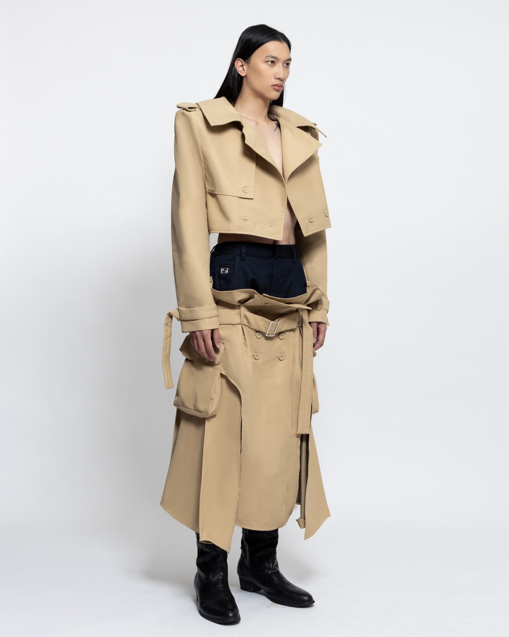 TRENCH STRUCTURED JACKETS - BEIGE