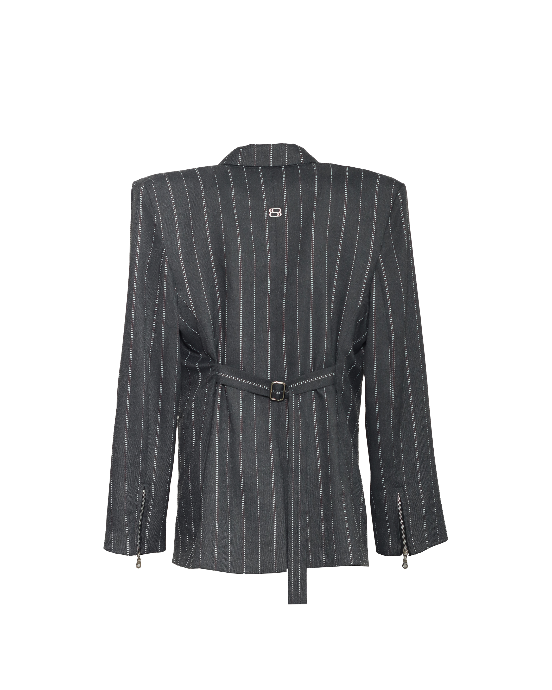 SLAB STRUCTURED BLAZER - STRIPE