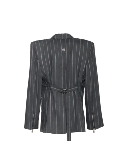 Image of SLAB STRUCTURED BLAZER - STRIPE