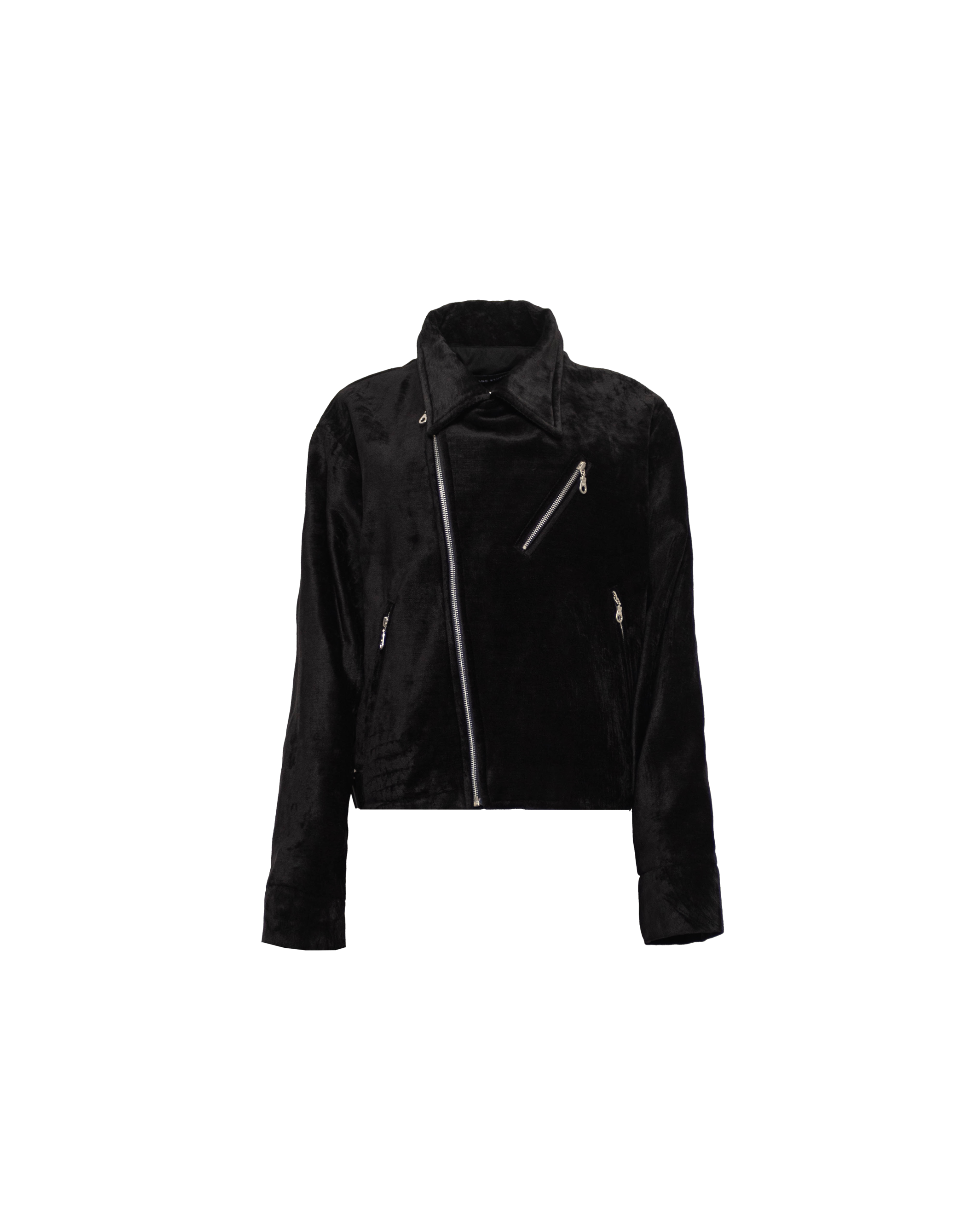 CONCRETE BIKER JACKET - BLACK 