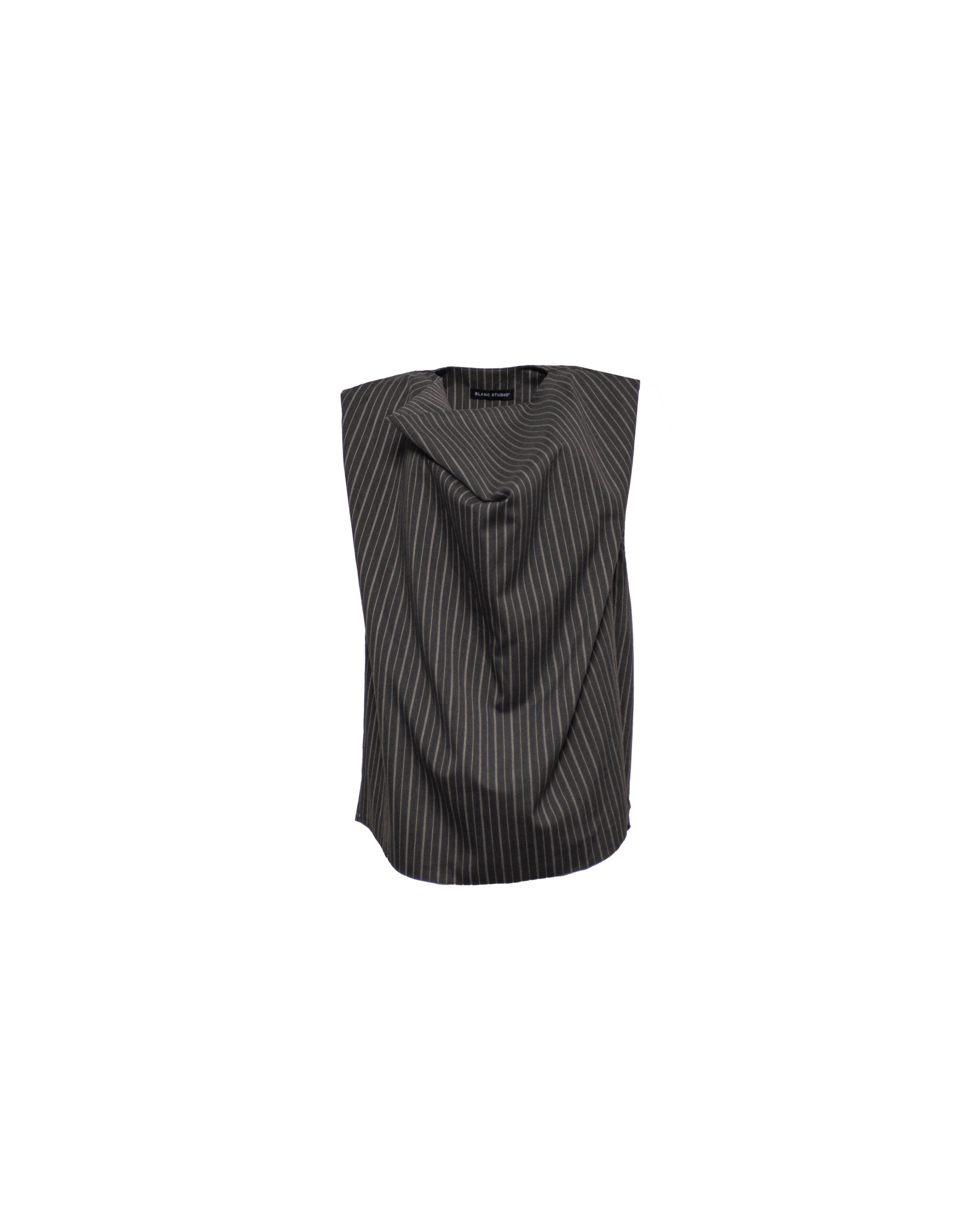 FOUNTAIN TOP - GRAY PINSTRIPE