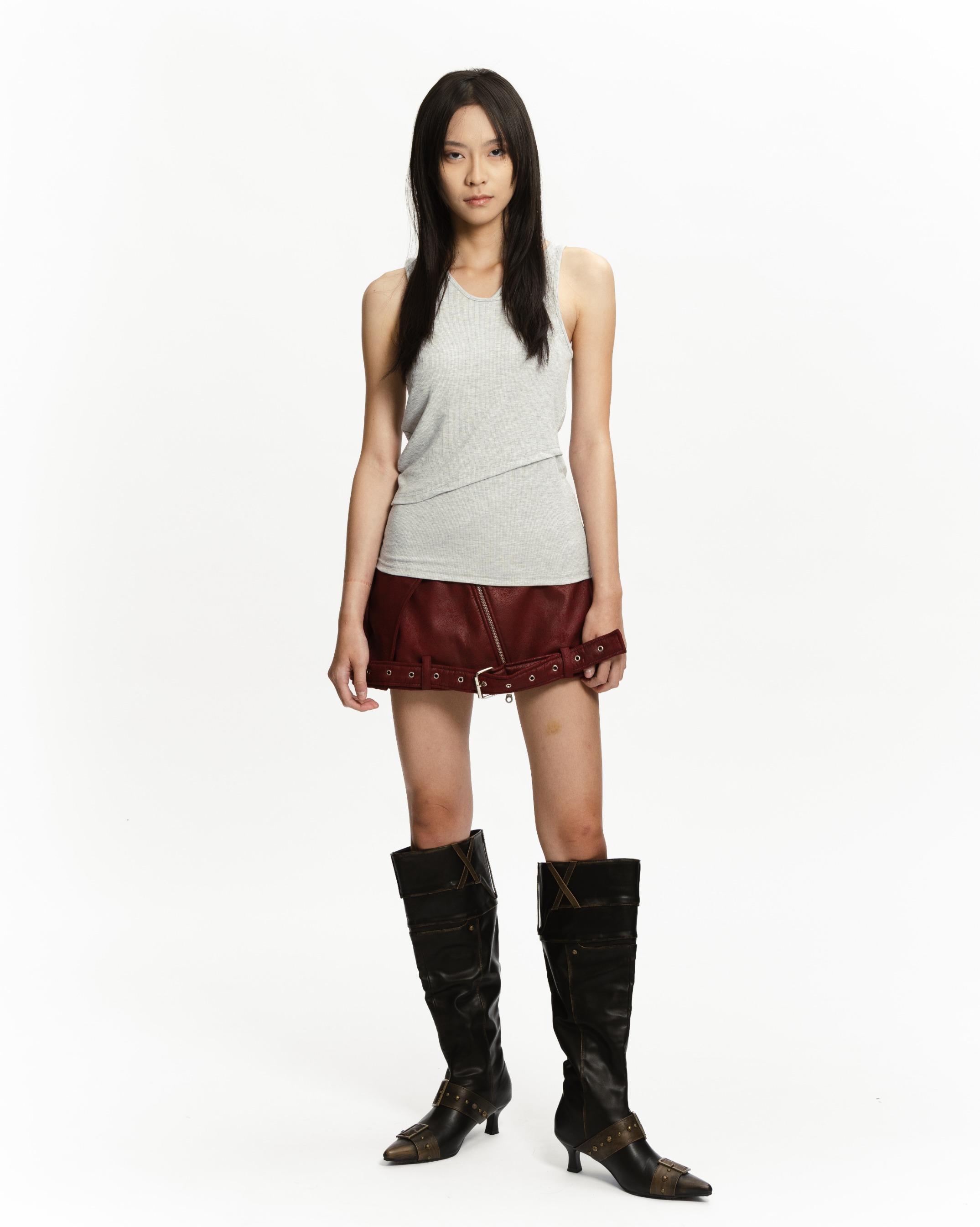 FRAME BIKER MINI SKIRT