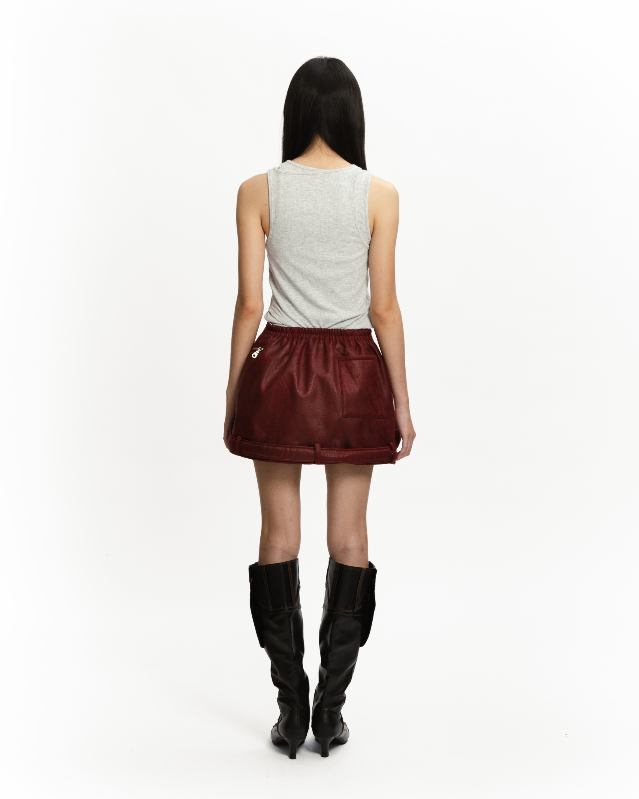 FRAME BIKER MINI SKIRT