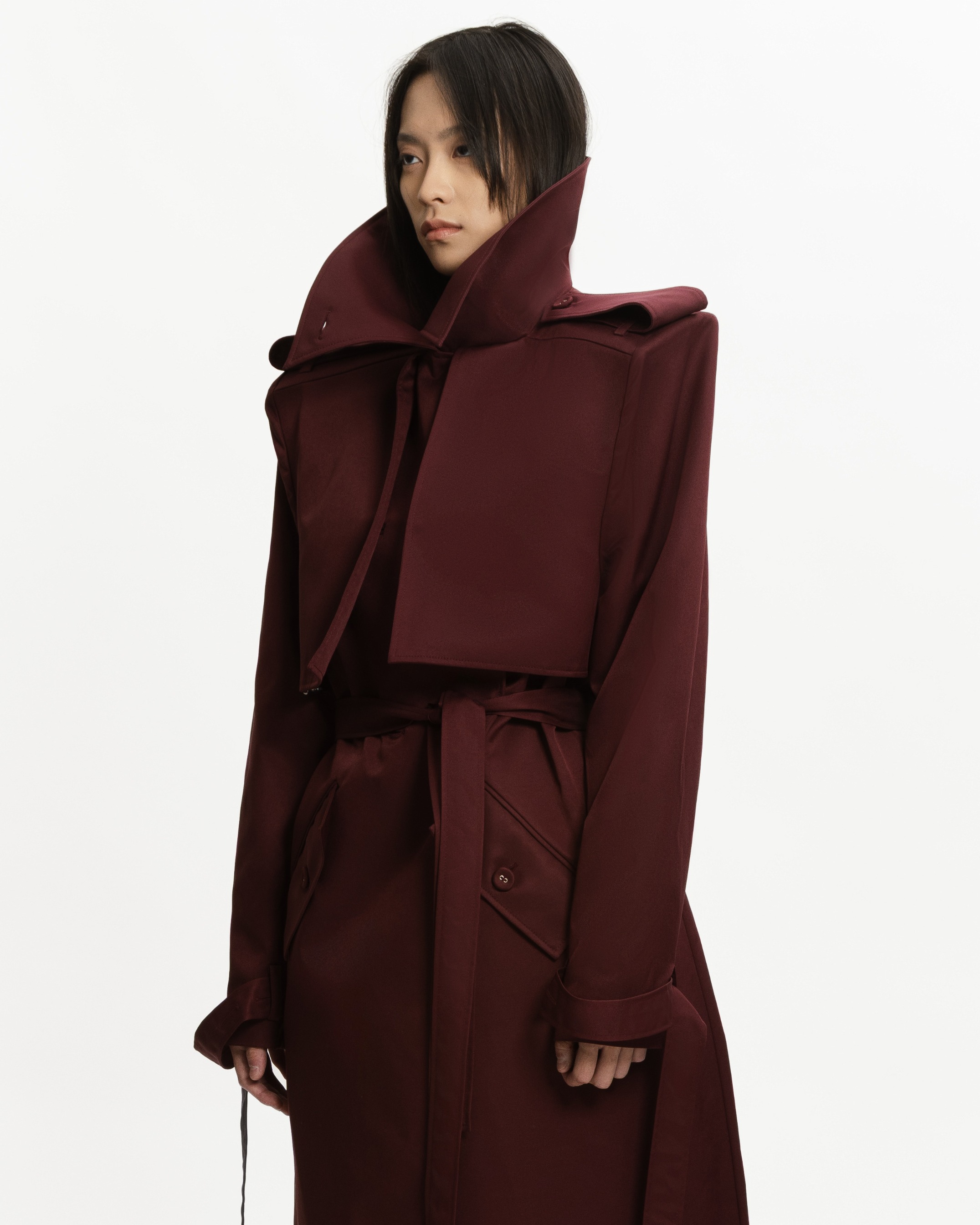 VEIL LONG TRENCH COAT