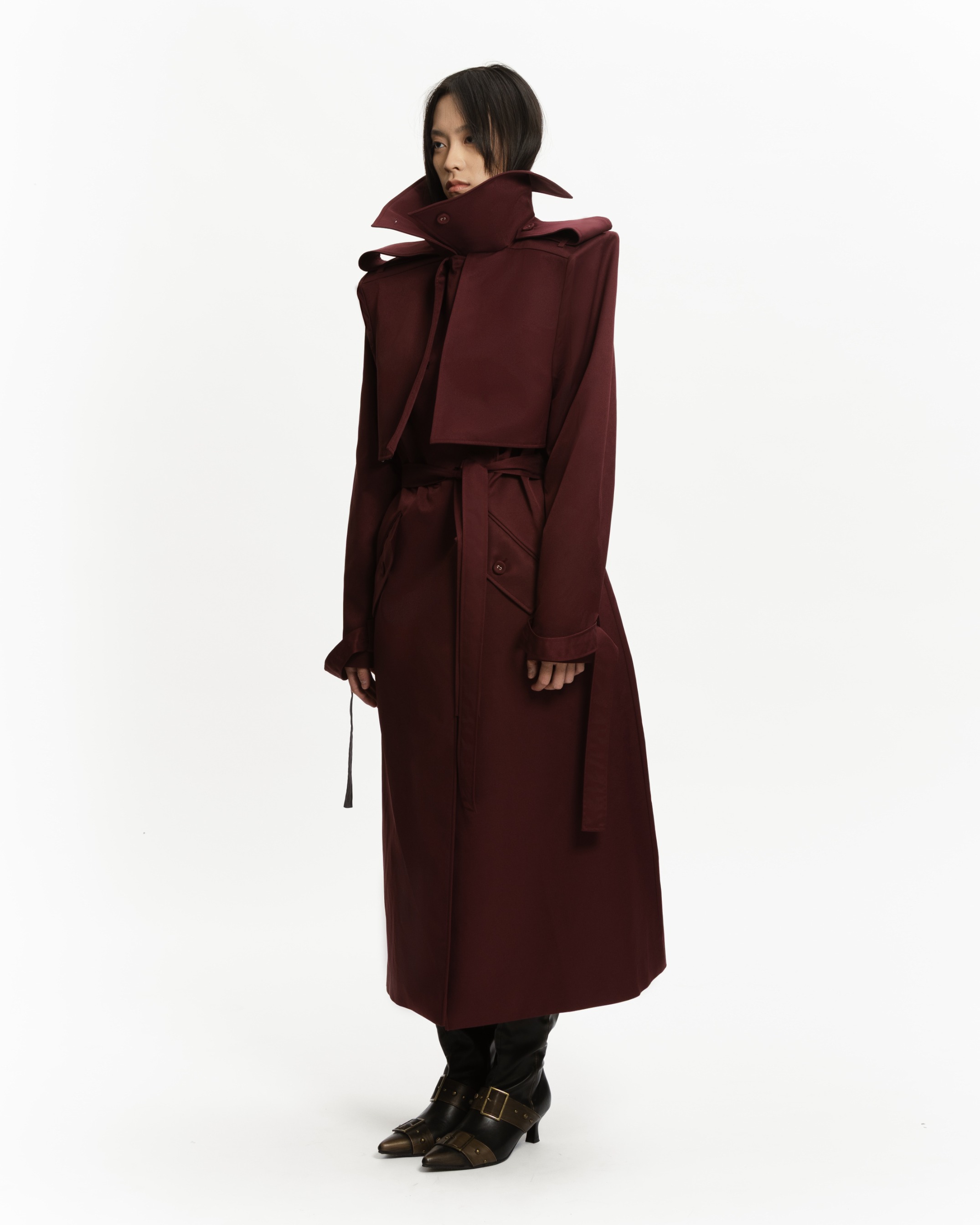 VEIL LONG TRENCH COAT