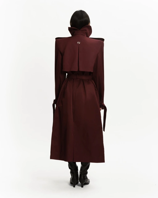 VEIL LONG TRENCH COAT