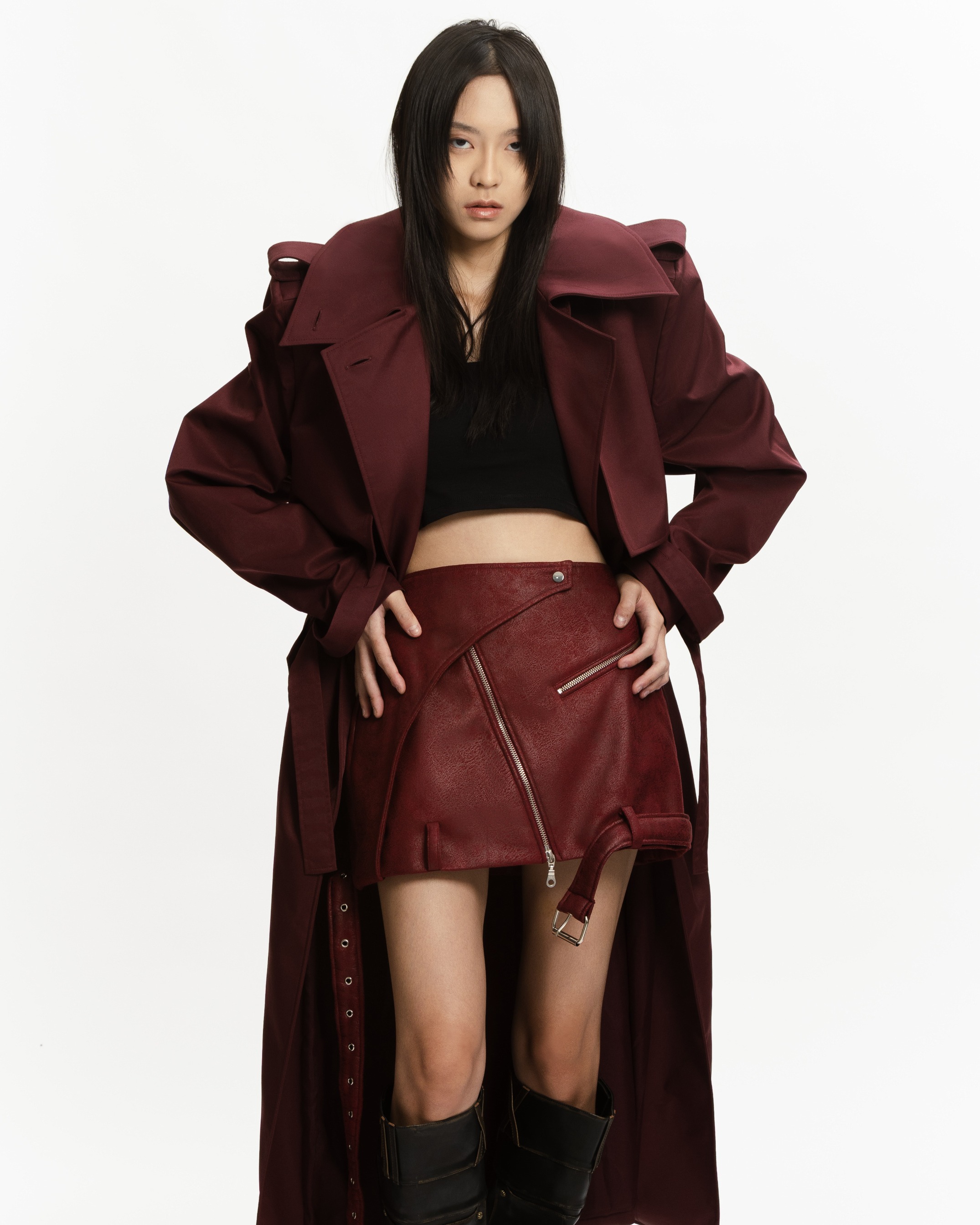 FRAME BIKER MINI SKIRT