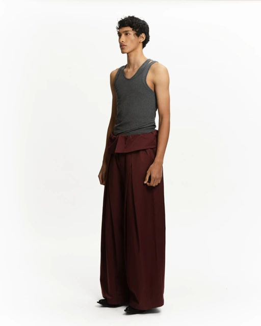 LOOP FOLDED TROUSERS