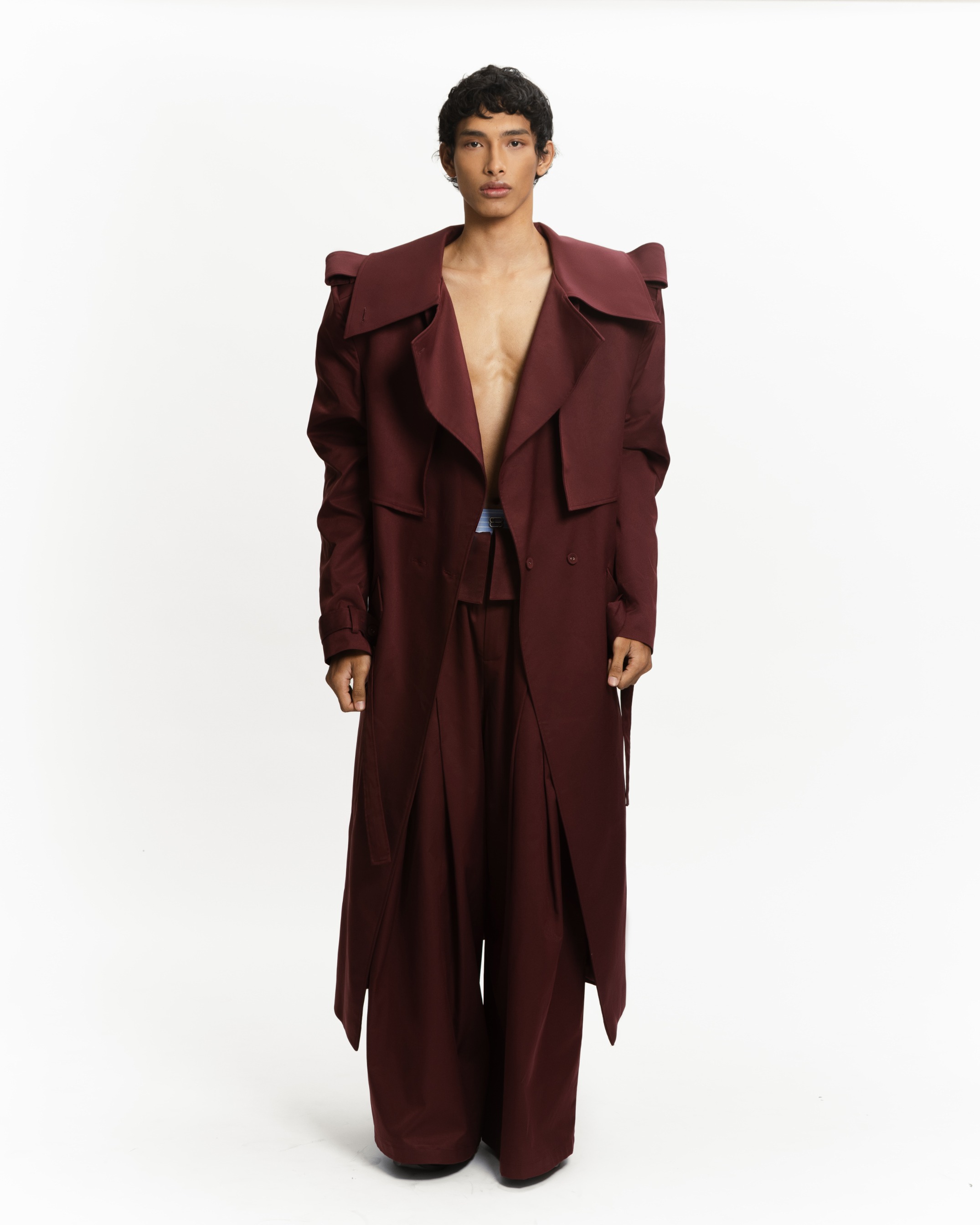 VEIL LONG TRENCH COAT