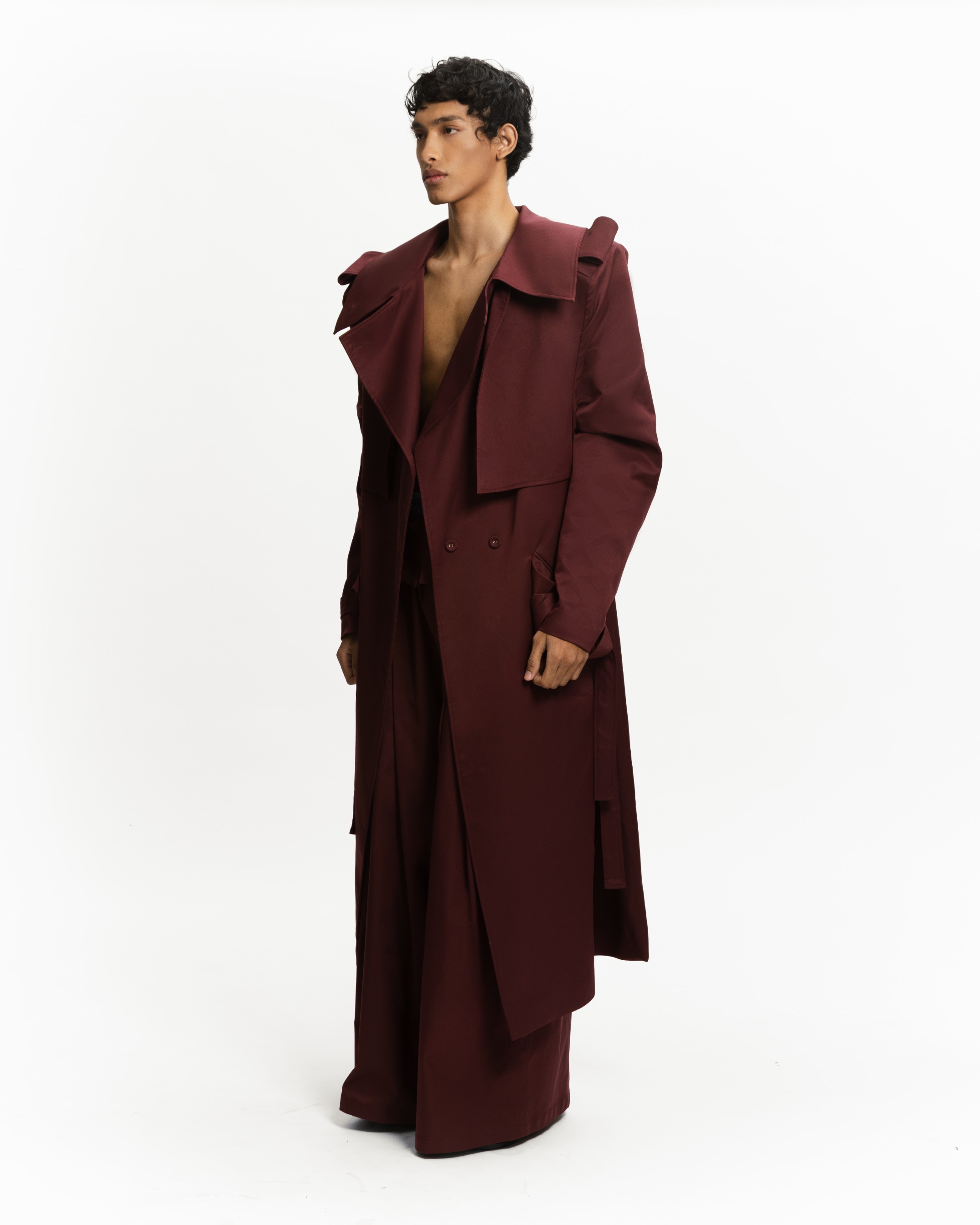 VEIL LONG TRENCH COAT