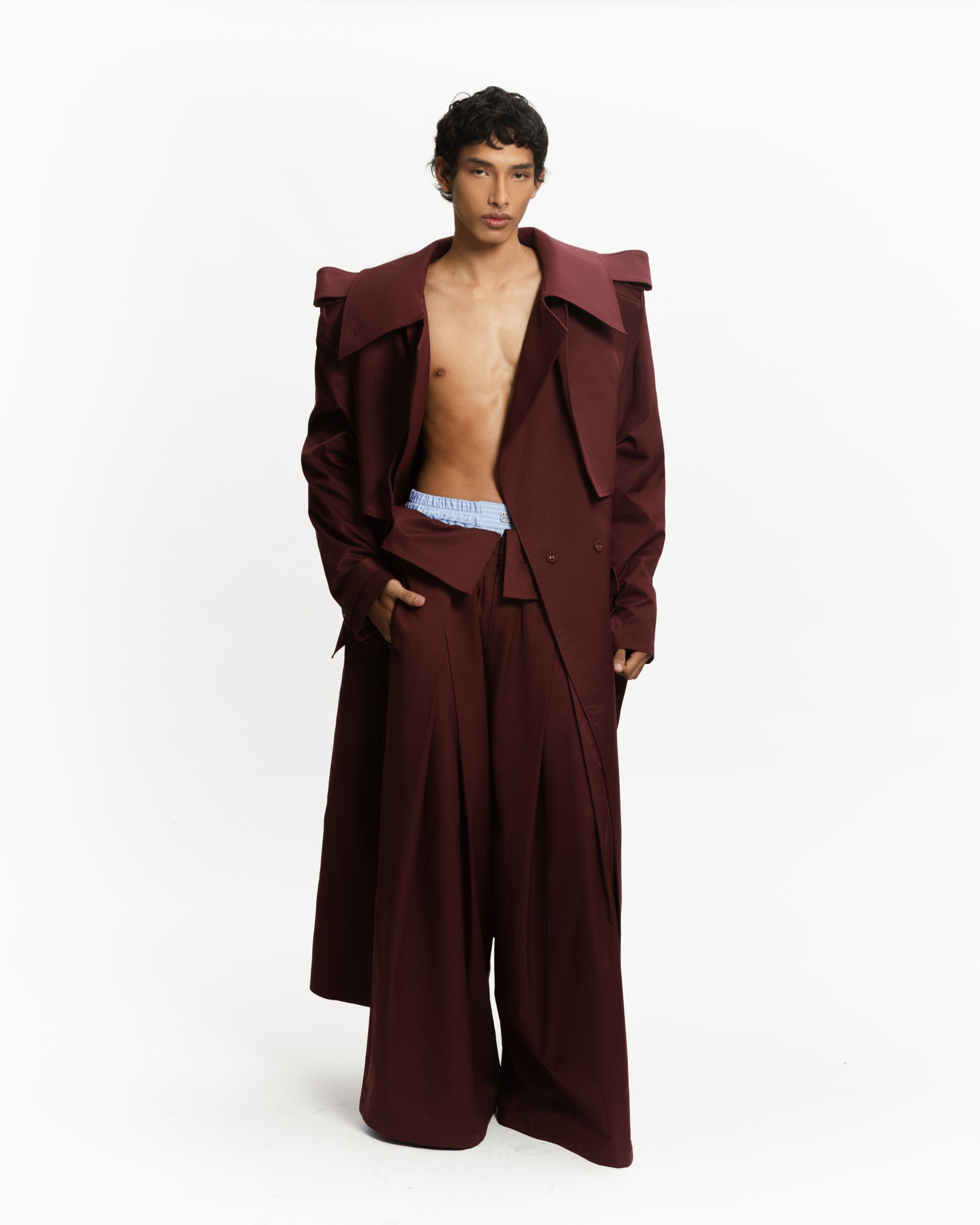 VEIL LONG TRENCH COAT